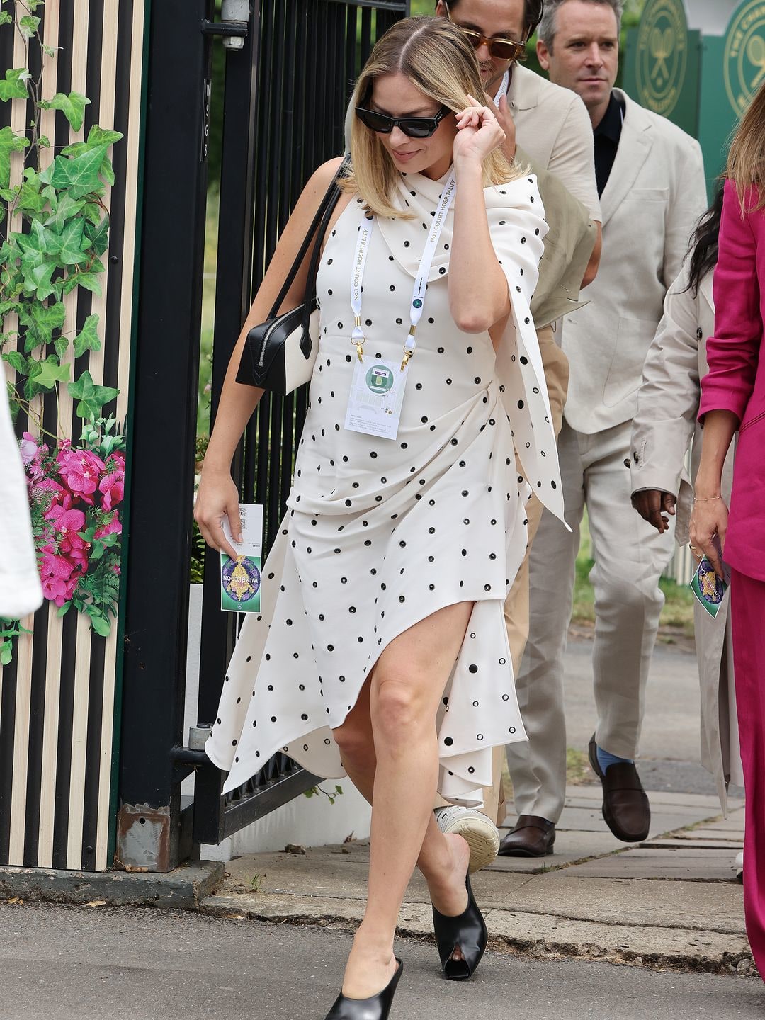 Margot Robbie attends day twelve of Wimbledon