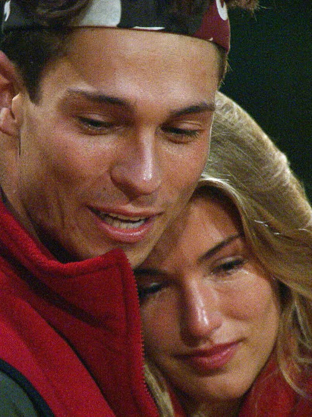 Joey Essex cradling Amy Willerton on I'm a Celebrity