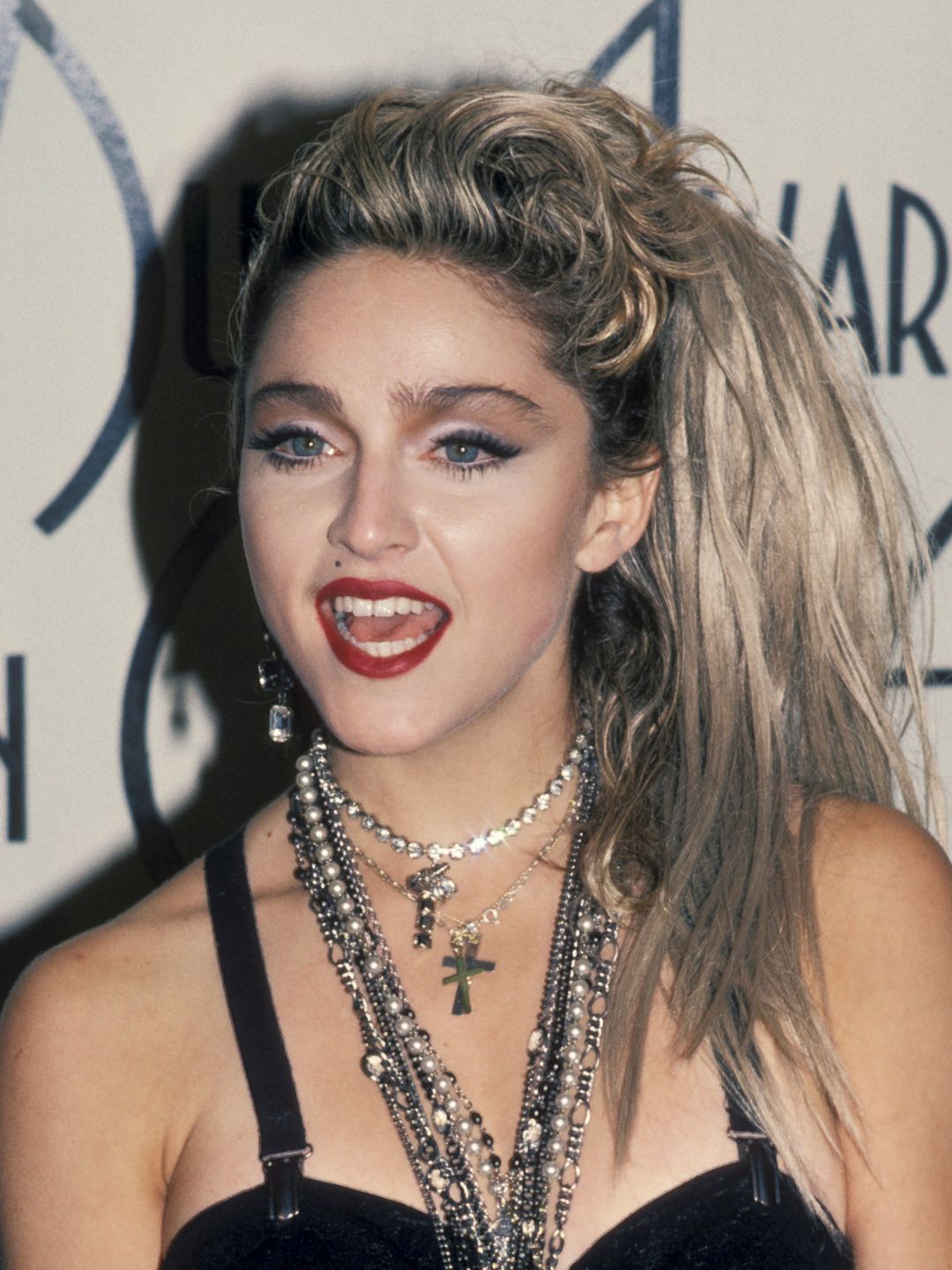 Madonna with big hair at the American Music Awards 