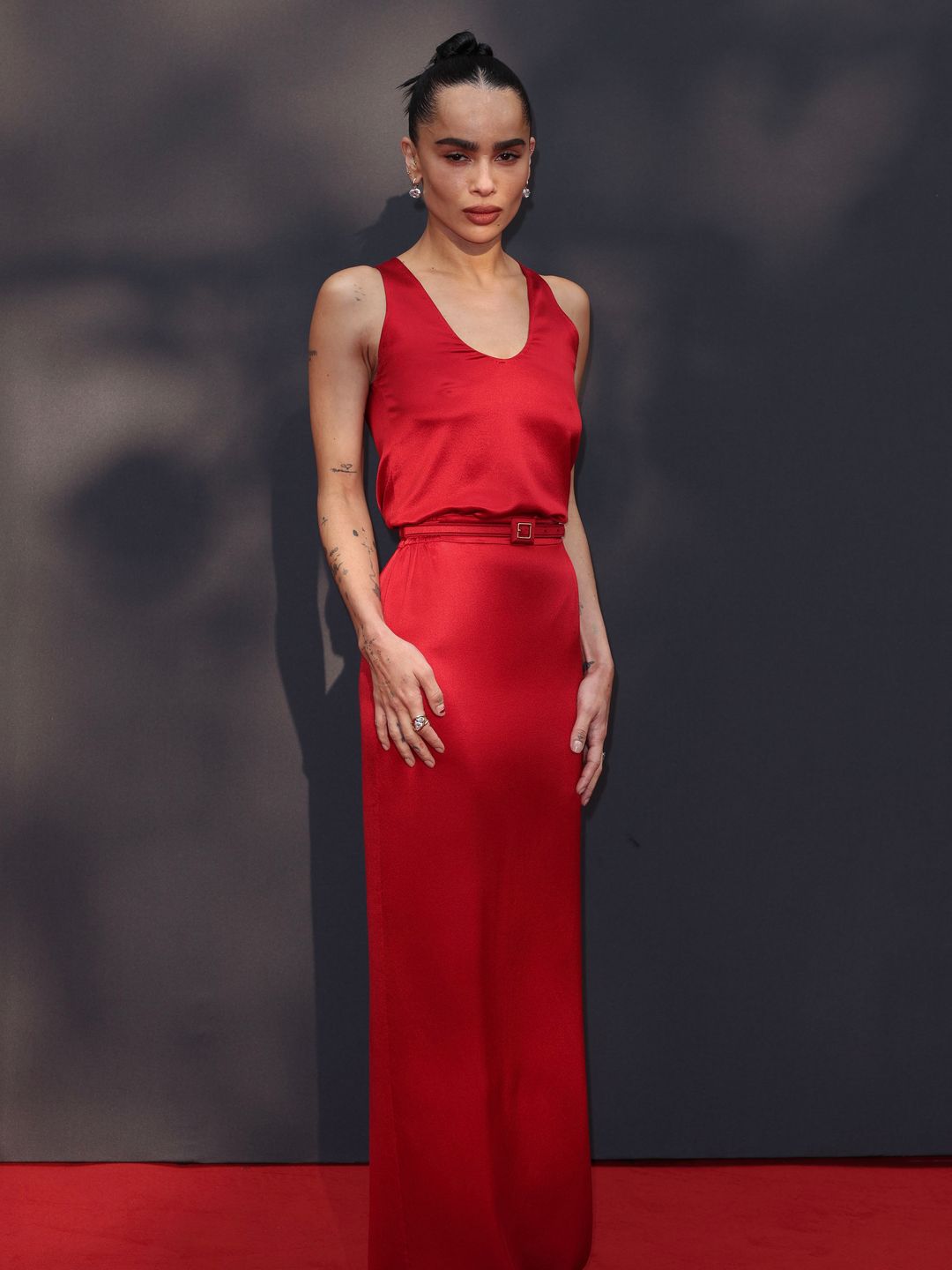 Zoë Kravitz attends the European premiere of "Blink Twice" at the Odeon Luxe Leicester Square on August 19, 2024 in London, England. 