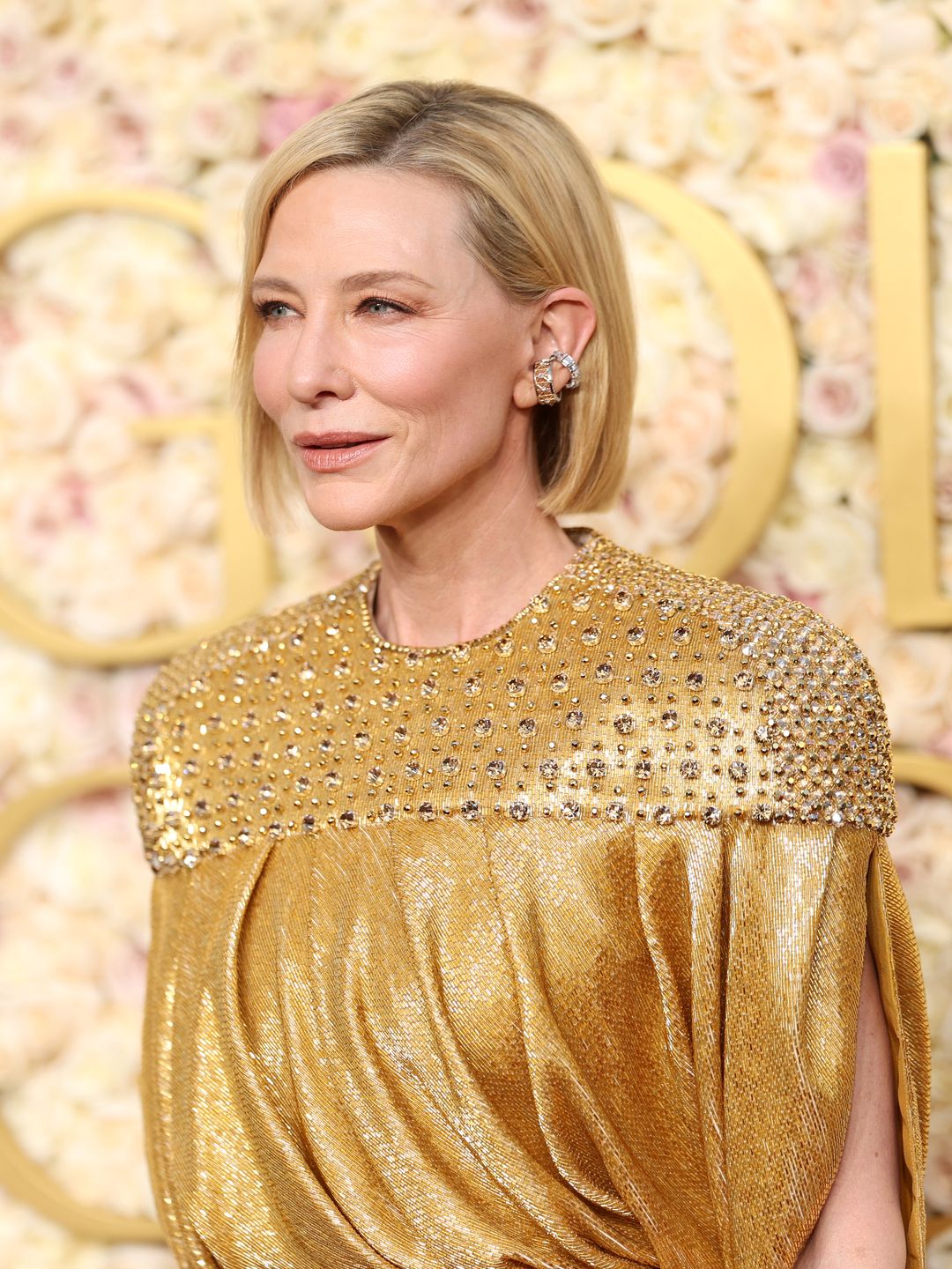 Cate Blanchett attends the 82nd Annual Golden Globe Awards at The Beverly Hilton on January 05, 2025 in Beverly Hills, California