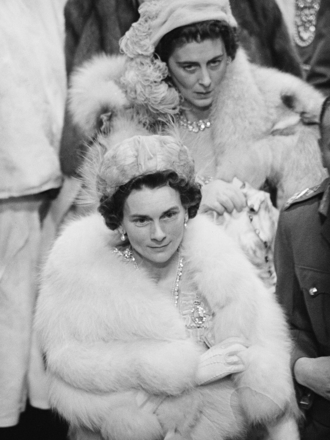 Duchess of Kent and Duchess of Gloucester in wedding attire