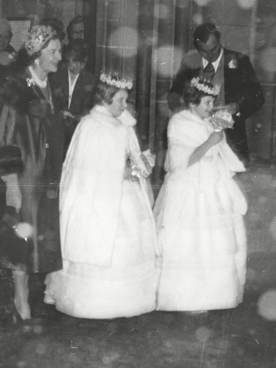 Princess Anne wore a fur cape over her bridesmaid dress