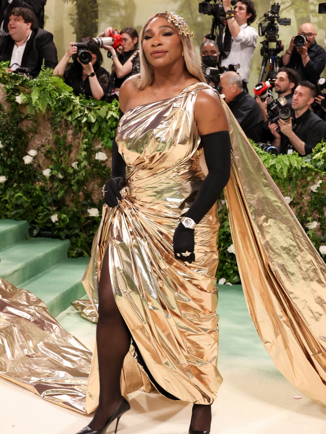 Serena Williams attends The 2024 Met Gala Celebrating "Sleeping Beauties: Reawakening Fashion" at The Metropolitan Museum of Art on May 06, 2024 in New York City