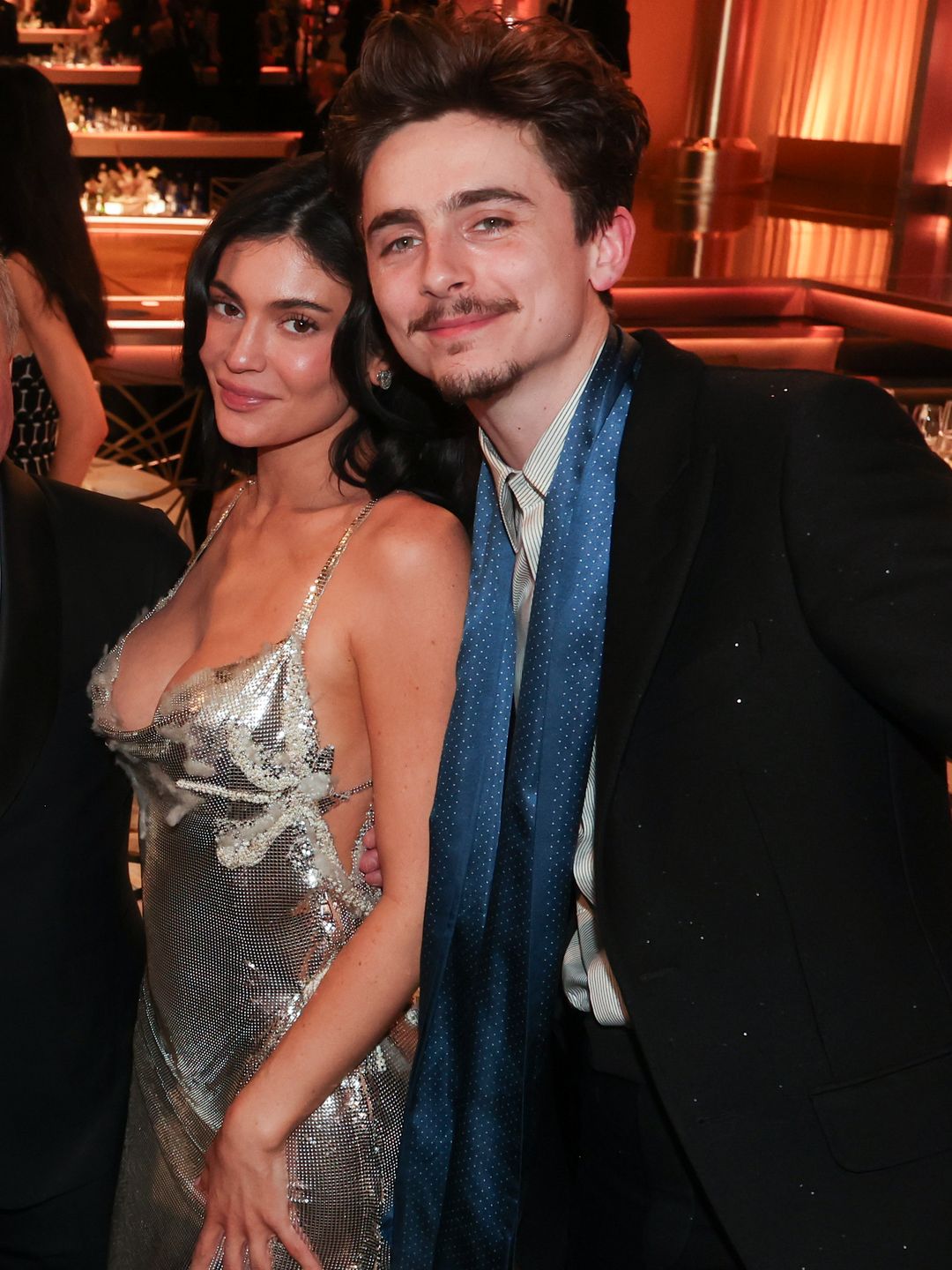 Kylie Jenner, Timothee Chalamet during the 82nd Annual Golden Globes held at The Beverly Hilton on January 05, 2025 in Beverly Hills, California. 