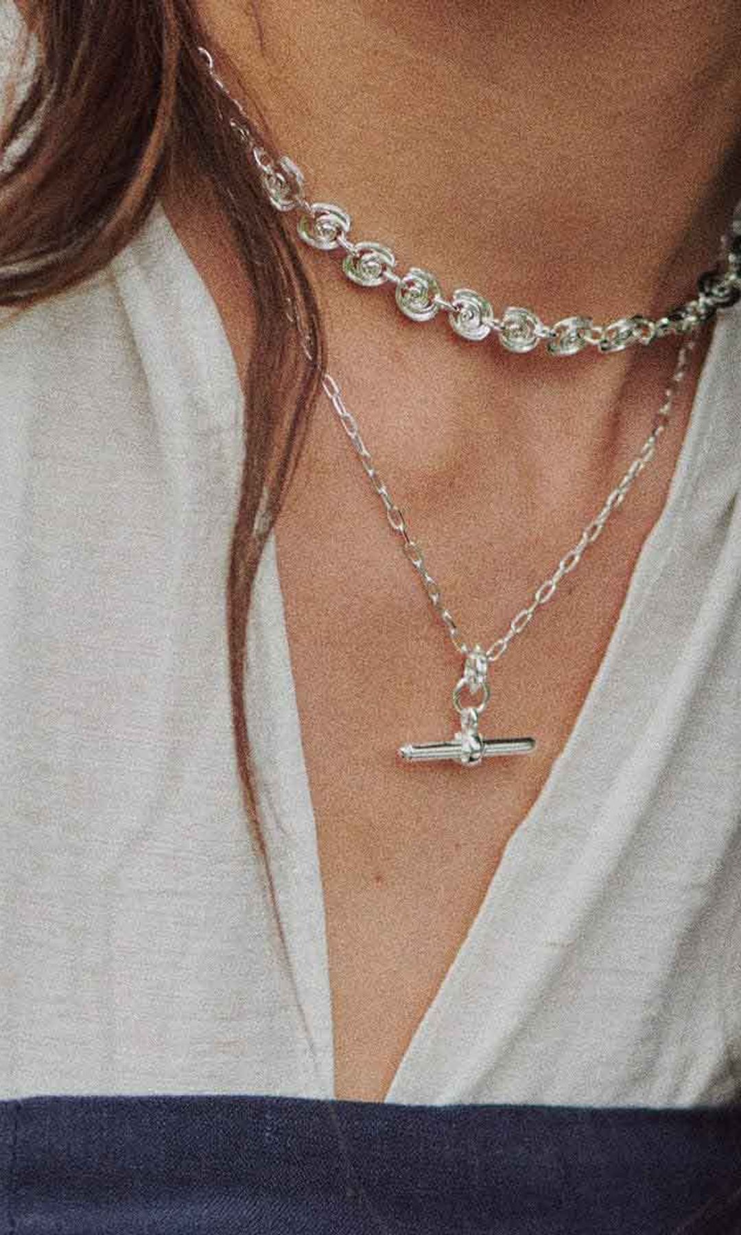 Sol Necklace Layering T Bar Set