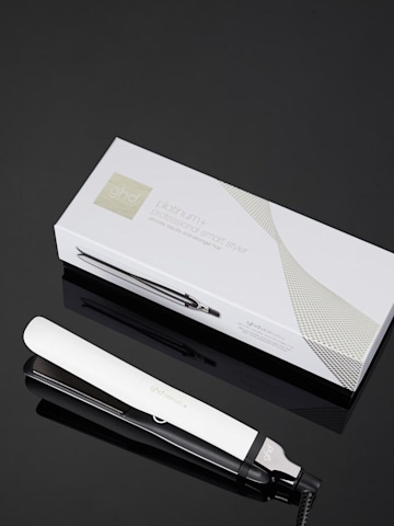 GHD PLATINUM+ HAIR STRAIGHTENER IN WHITE