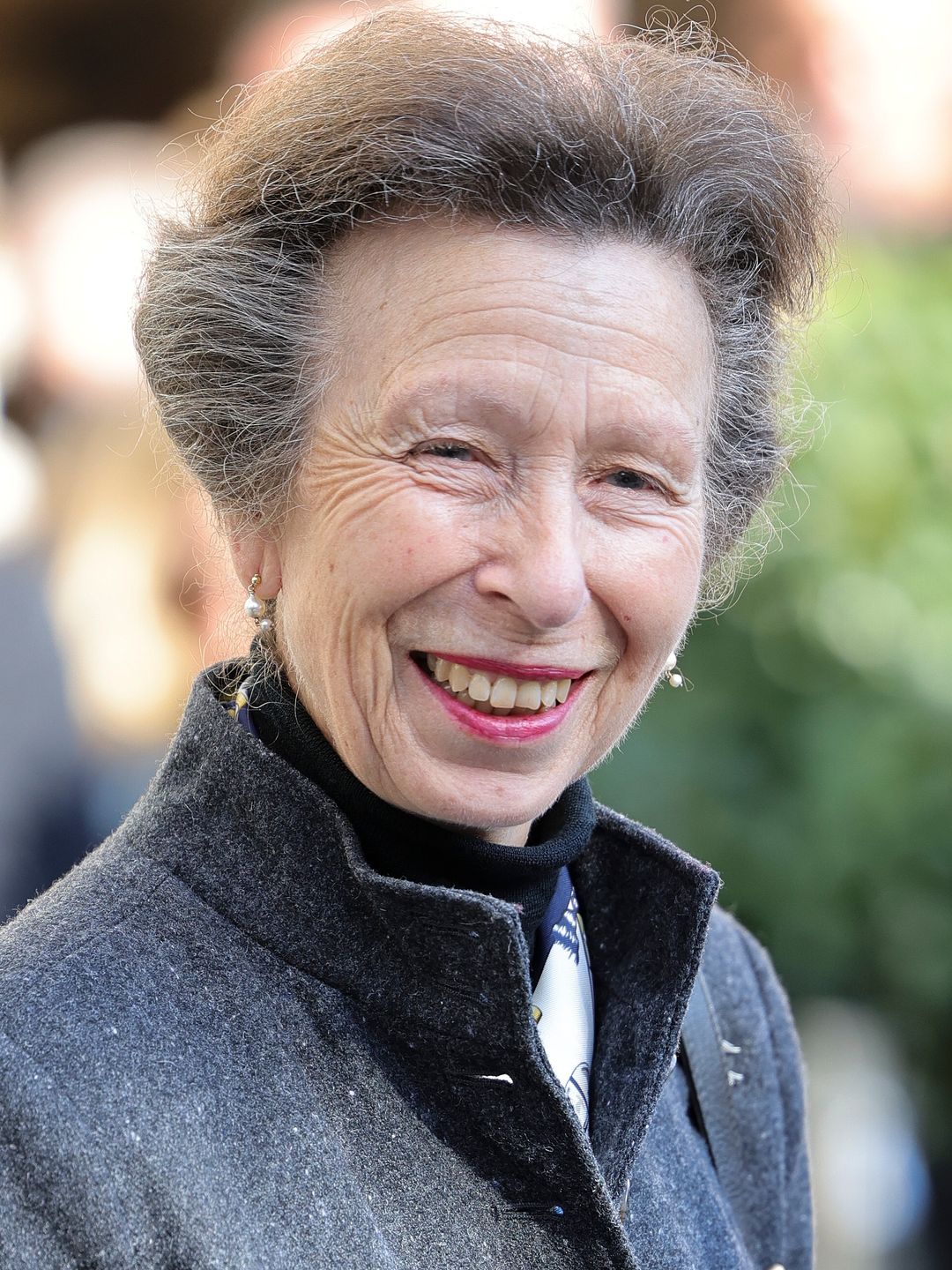 Princess Anne smiles as she attends tour of St James Quarter in September