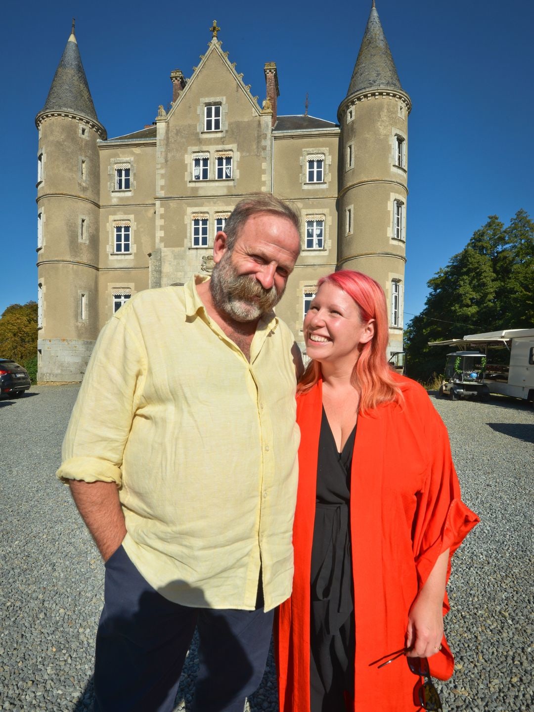 Dick and Angel Strawbridge at their home Chateau De La Motte Husson