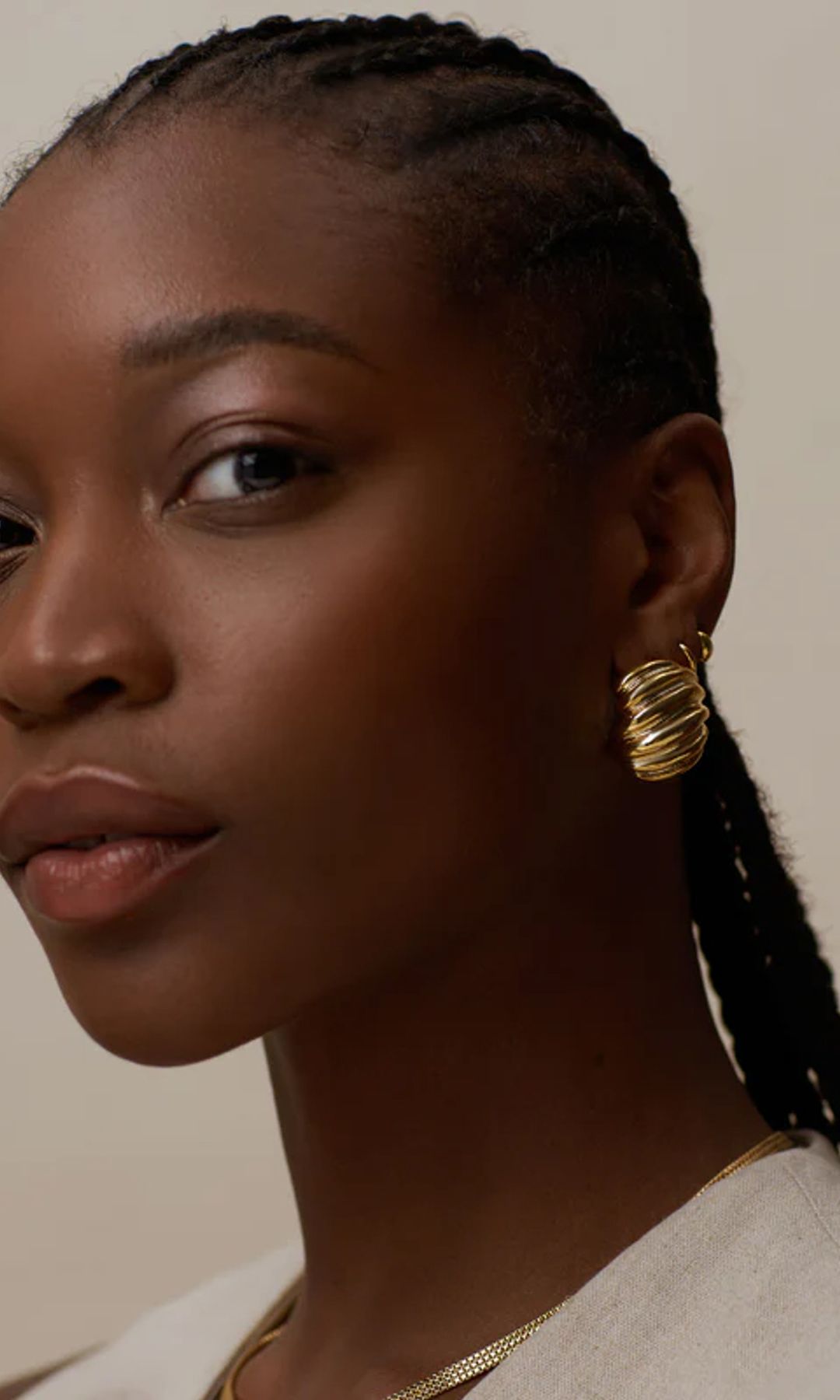 Textured Domed Statement Stud Earrings