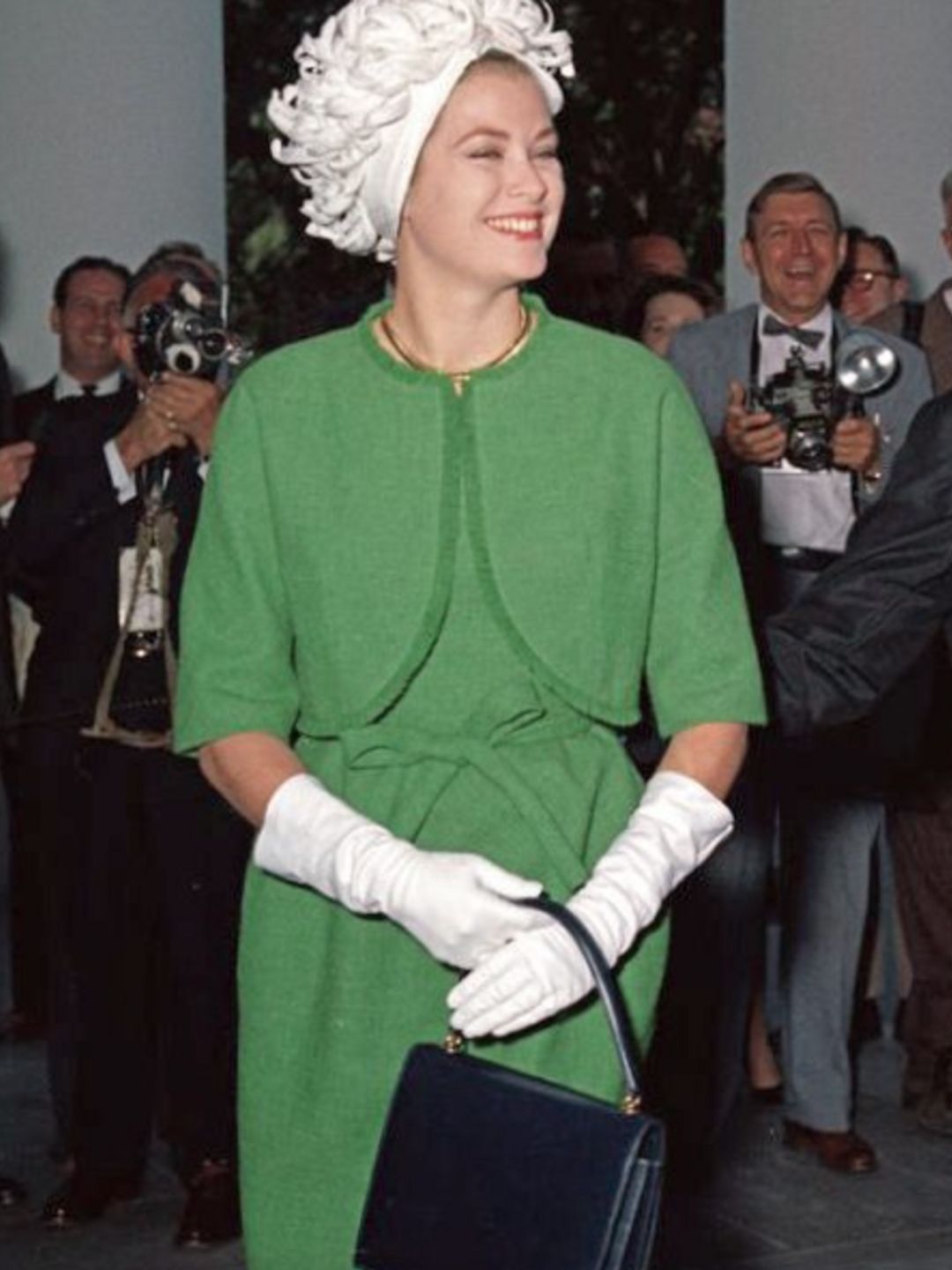 Princess Grace donning the green Givenchy gown 