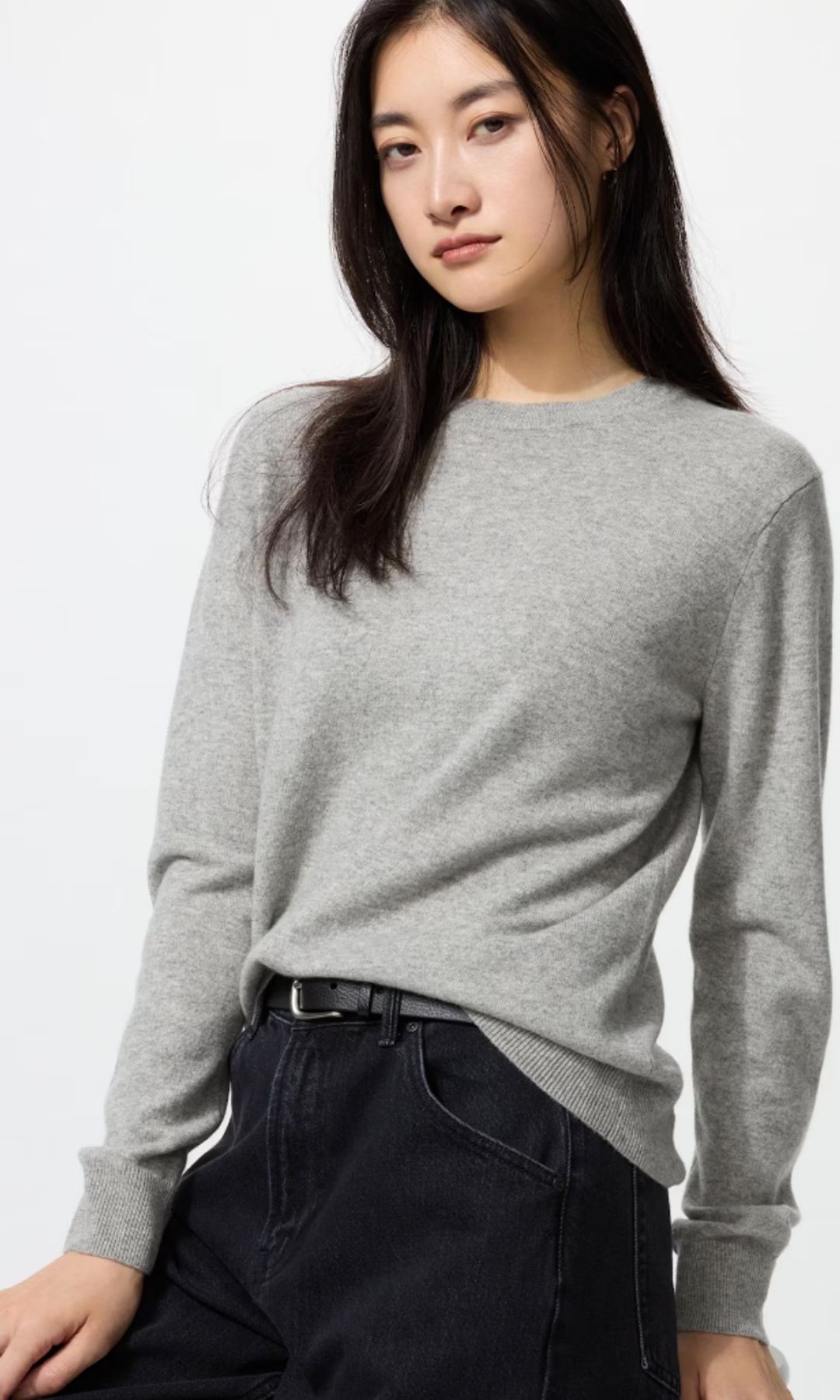 Pull col rond Uniqlo 100% cachemire