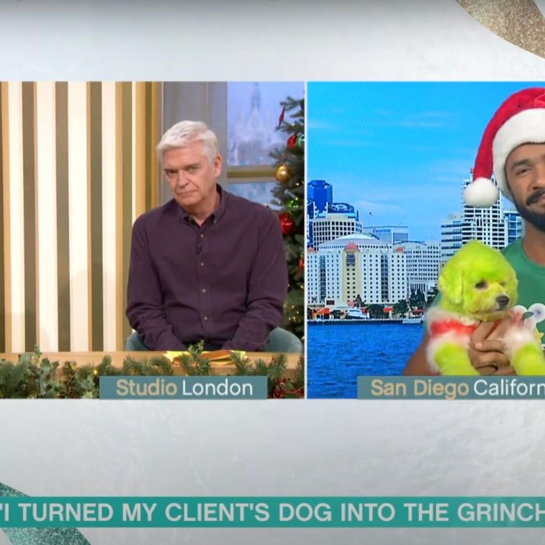 This Morning viewers left outraged as dog dyed green to look like the Grinch