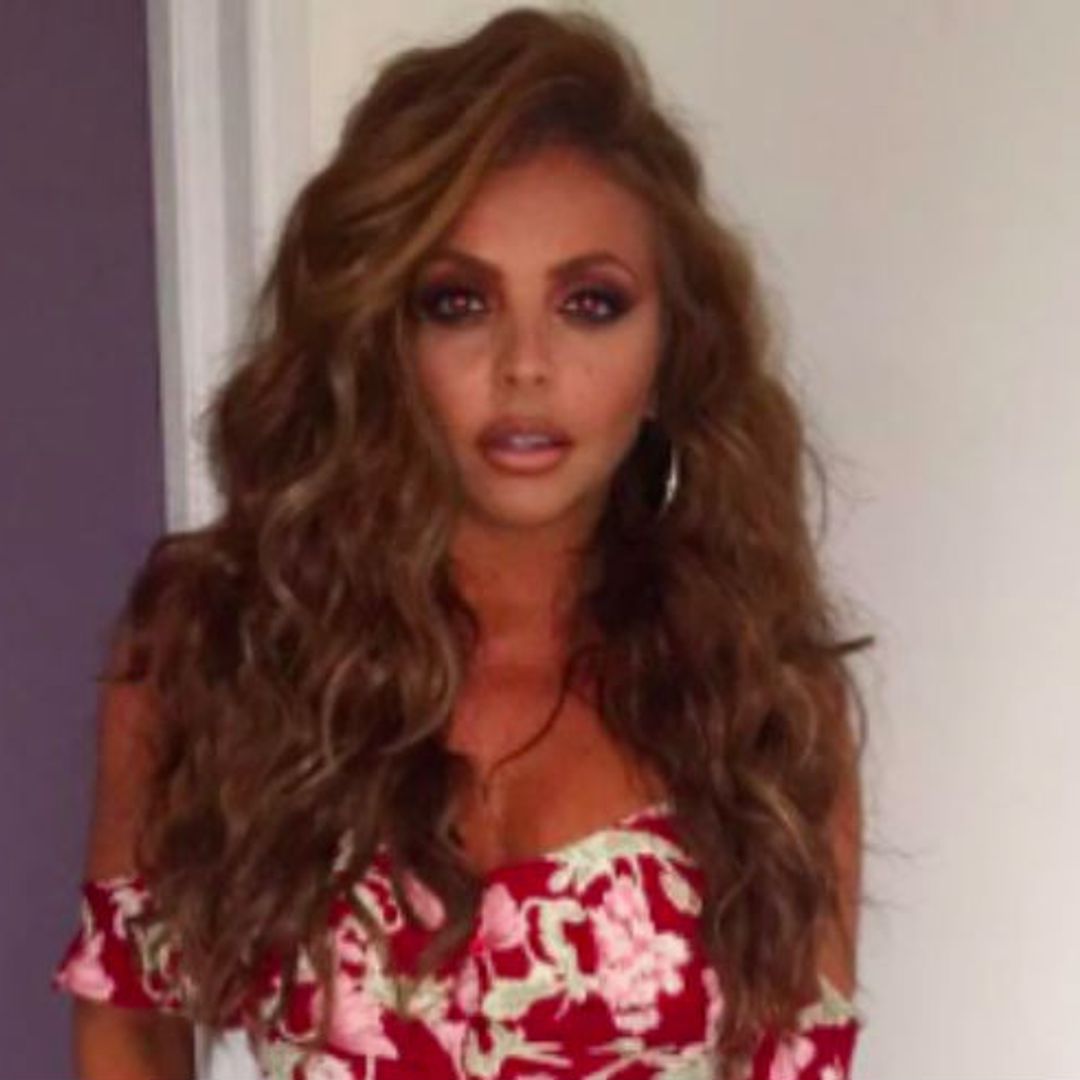 Jesy Nelson flaunts enviably slim figure in floral dress with thigh-high split