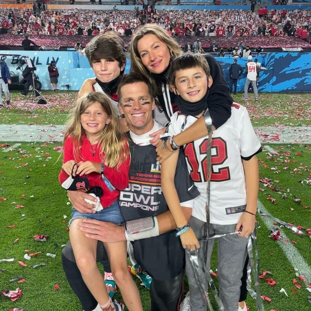 Gisele with her kids and ex Tom Brady