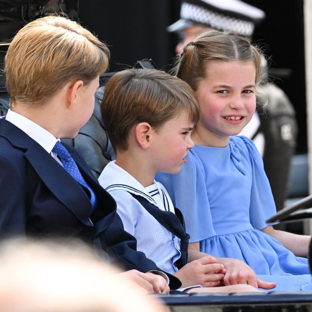 Princess Charlotte shows brother Prince Louis who's boss in hilarious Trooping the Colour moment - watch