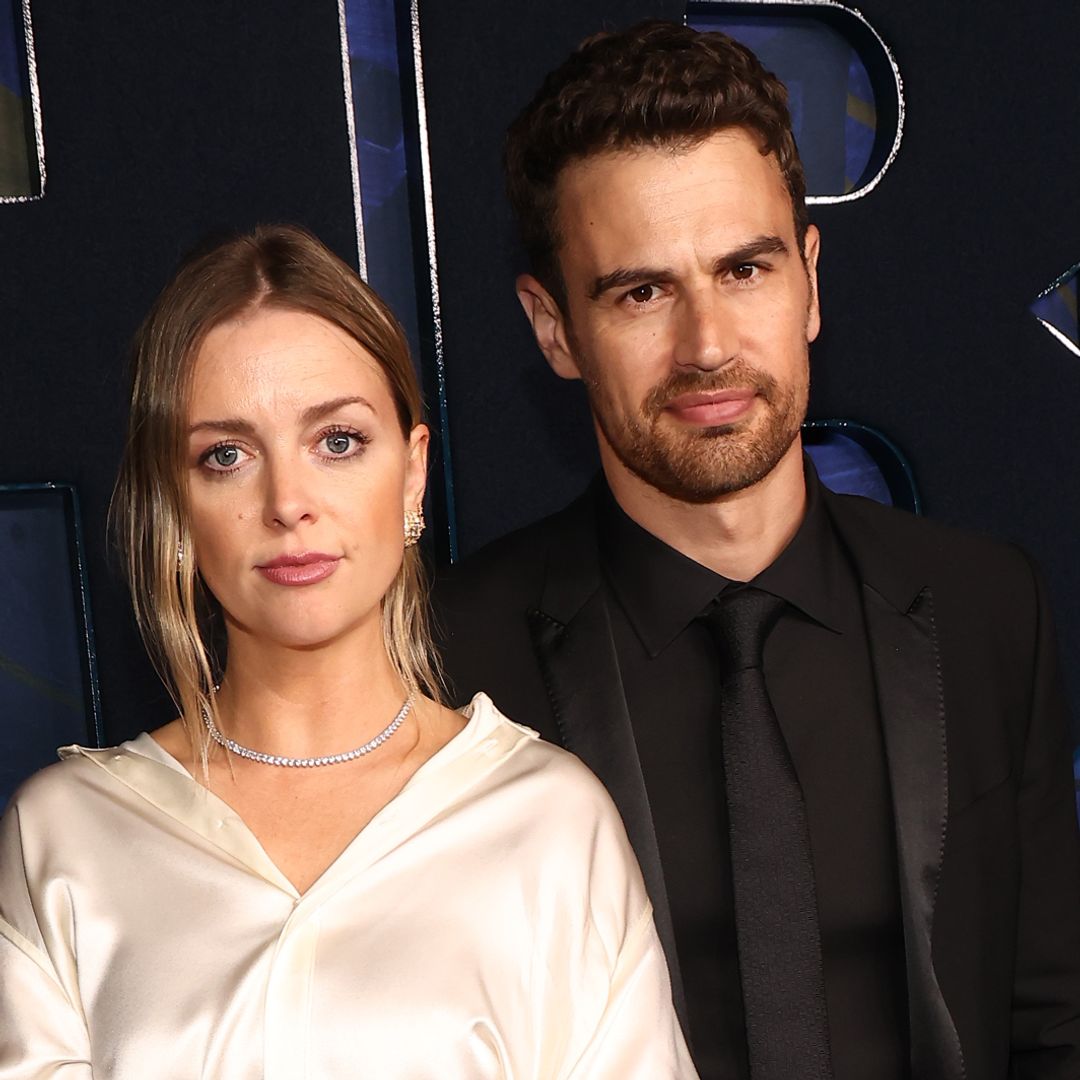Theo James' wife is a natural beauty in strapless wedding dress