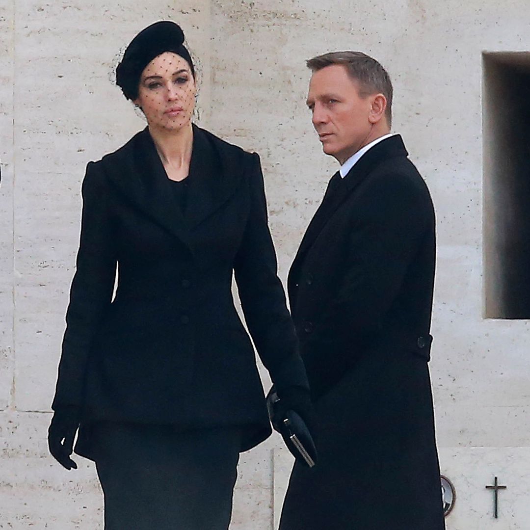 Daniel Craig and Monica Bellucci on set for new bond film 'Spectre' on February 19, 2015 in Rome, Italy