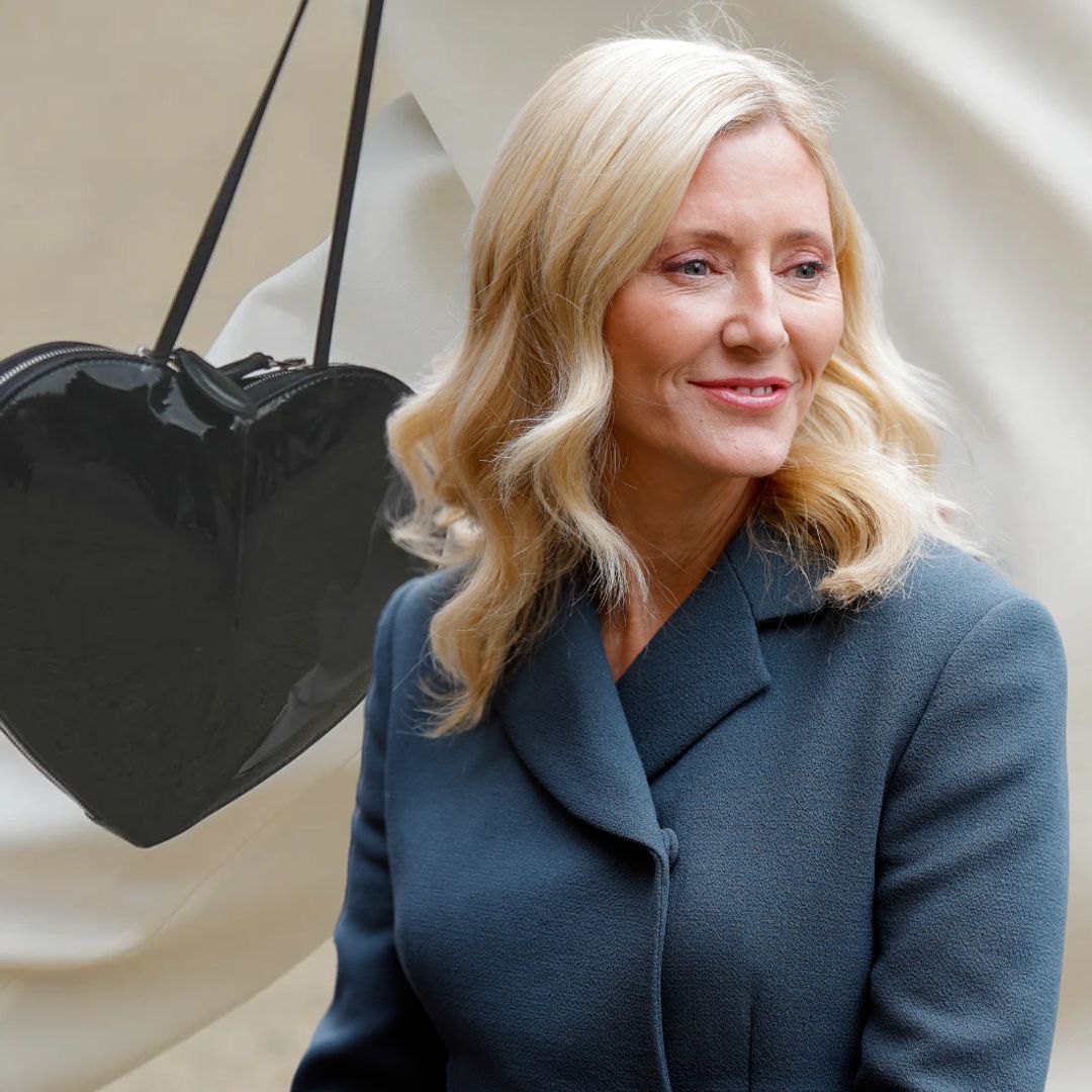 Crown Princess Marie-Chantal's heart-shaped bag was the ideal choice for this poignant family occasion