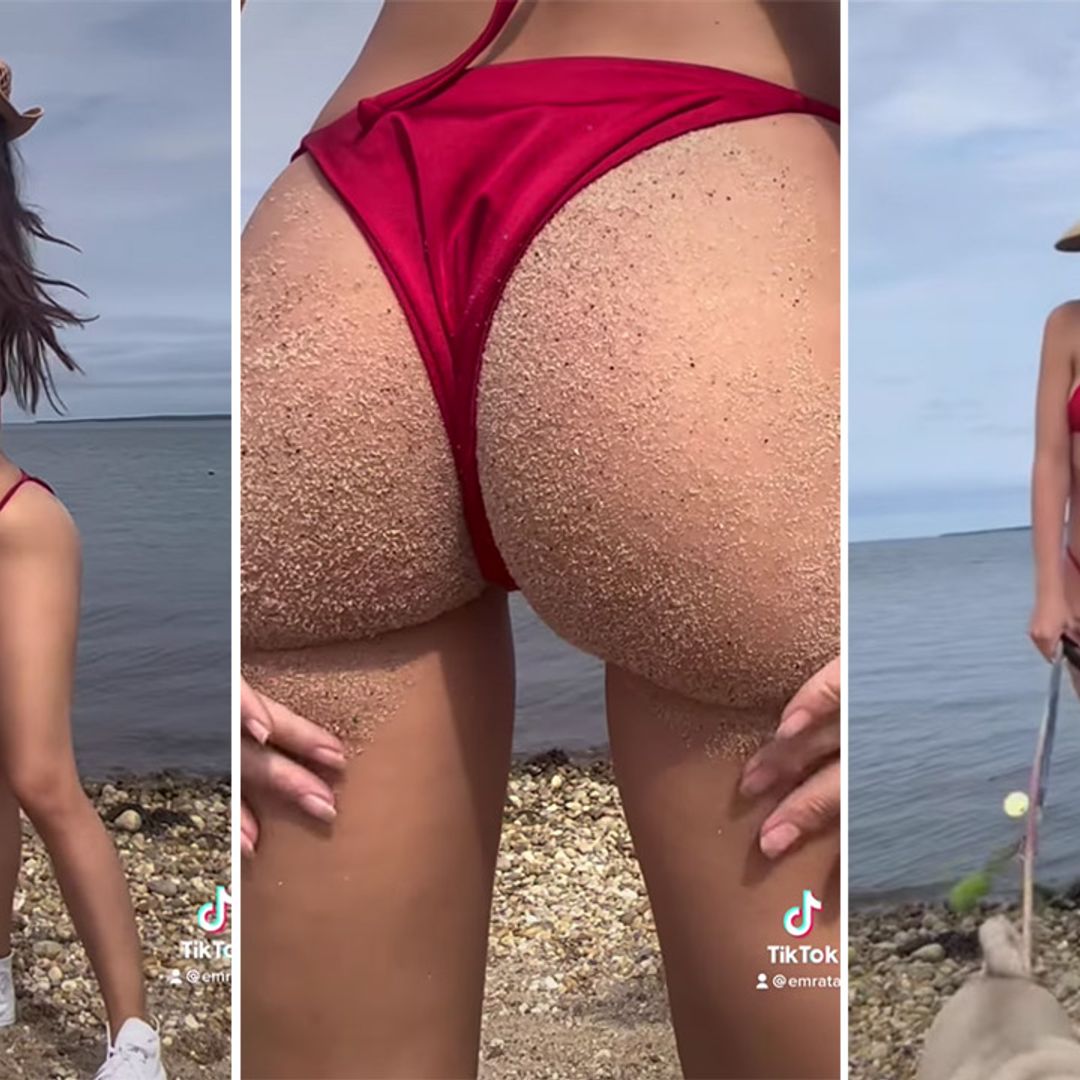 Has Emily Ratajkowski just found the perfect red bikini? 