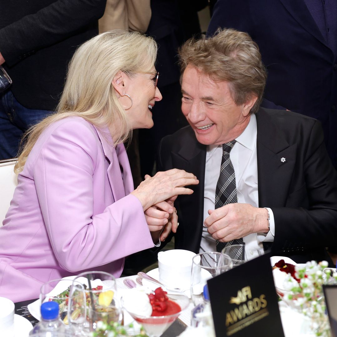 Meryl Streep is all giggles with Martin Short, and Cillian Murphy breaks out a smile inside the 2024 AFI Luncheon