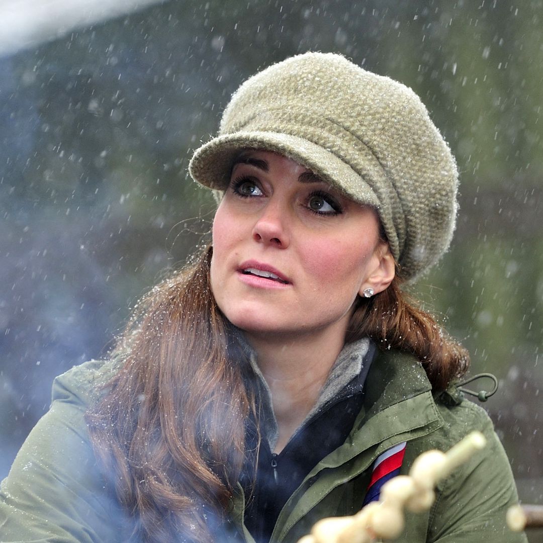 Princess Kate goes off-duty in 70s flares and baker boy cap for weekend outing