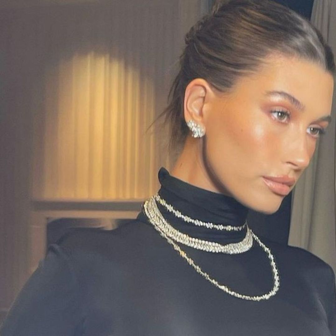 Hailey Bieber just gave us all a diamond necklace layering masterclass