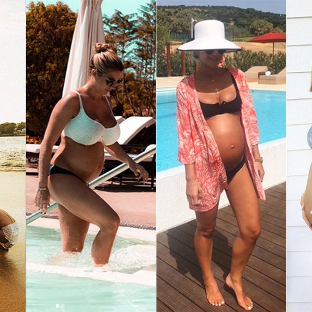 When pregnant stars show off their beautiful baby bumps in bikinis