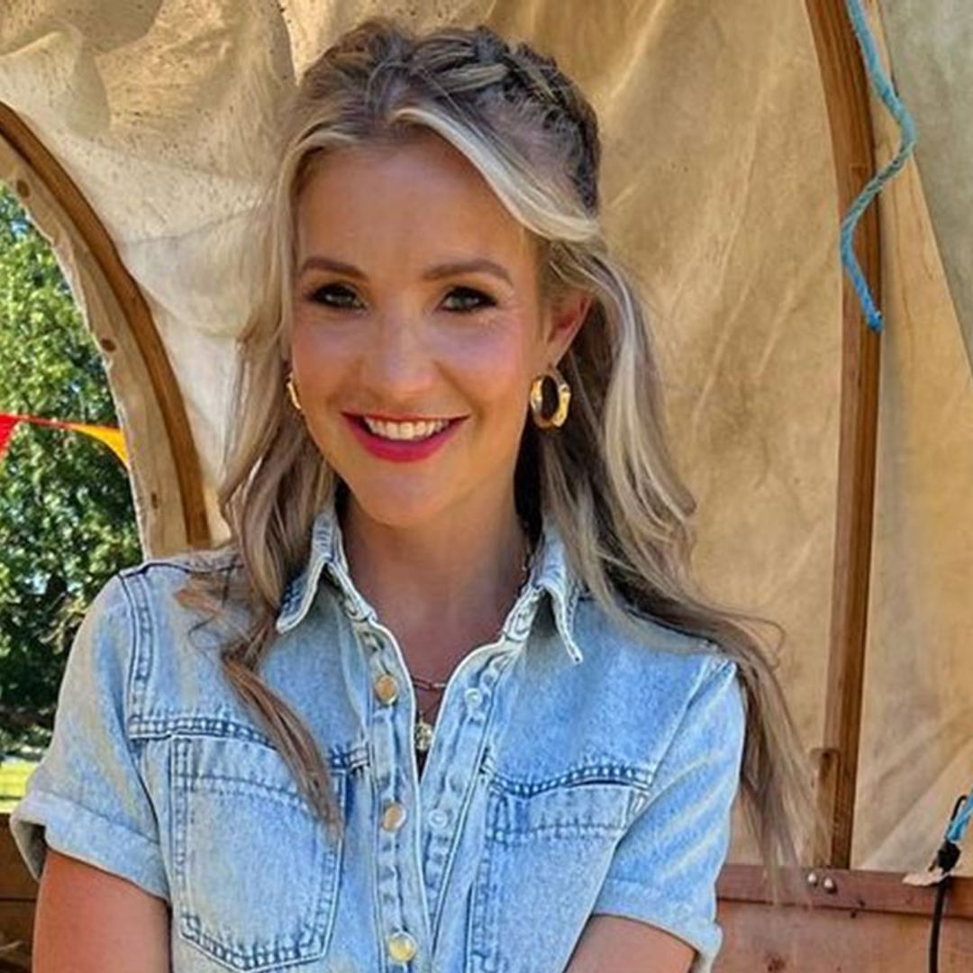 Helen Skelton turns up the heat in satin lace vest in latest update
