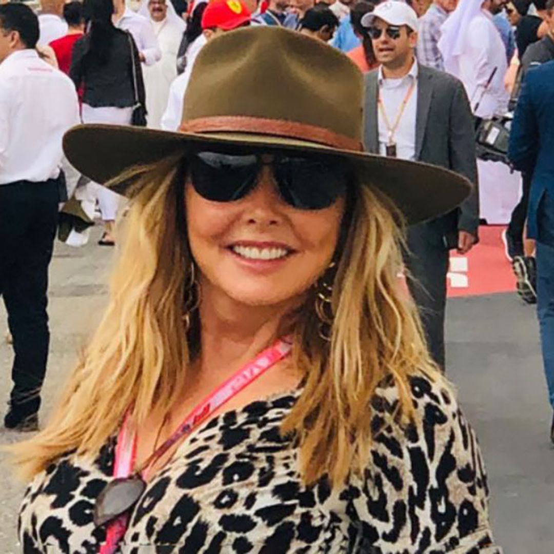 Carol Vorderman looks stunning in figure-hugging leopard dress as she reminisces about Bahrain trip