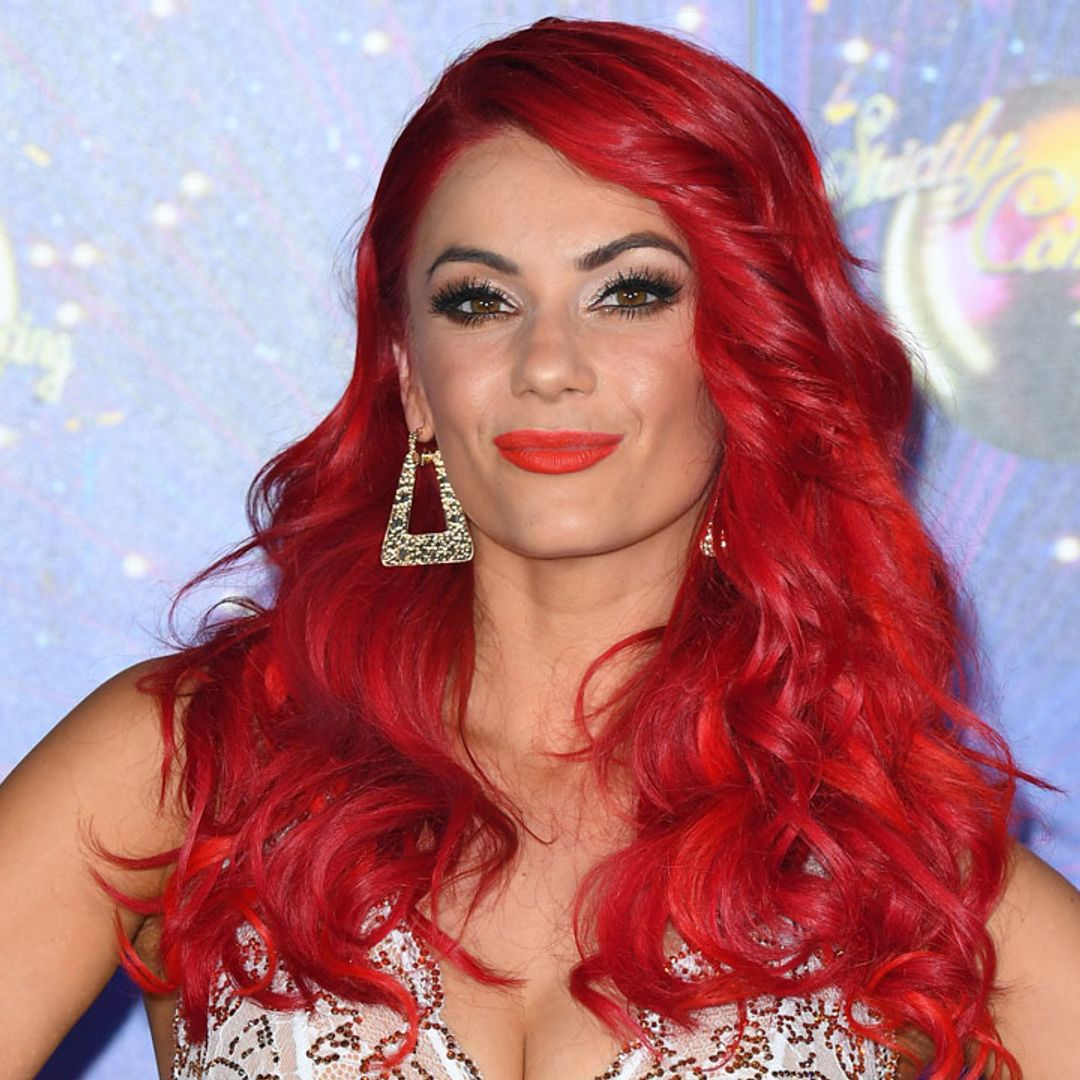 Dianne Buswell poses in glamorous leg-split gown for stunning photos
