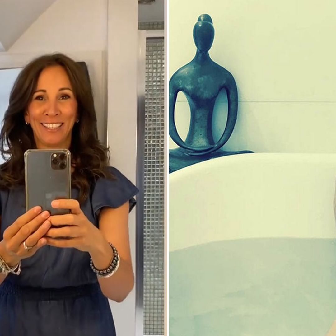 Inside Andrea McLean's seriously glamorous bathroom at Surrey home