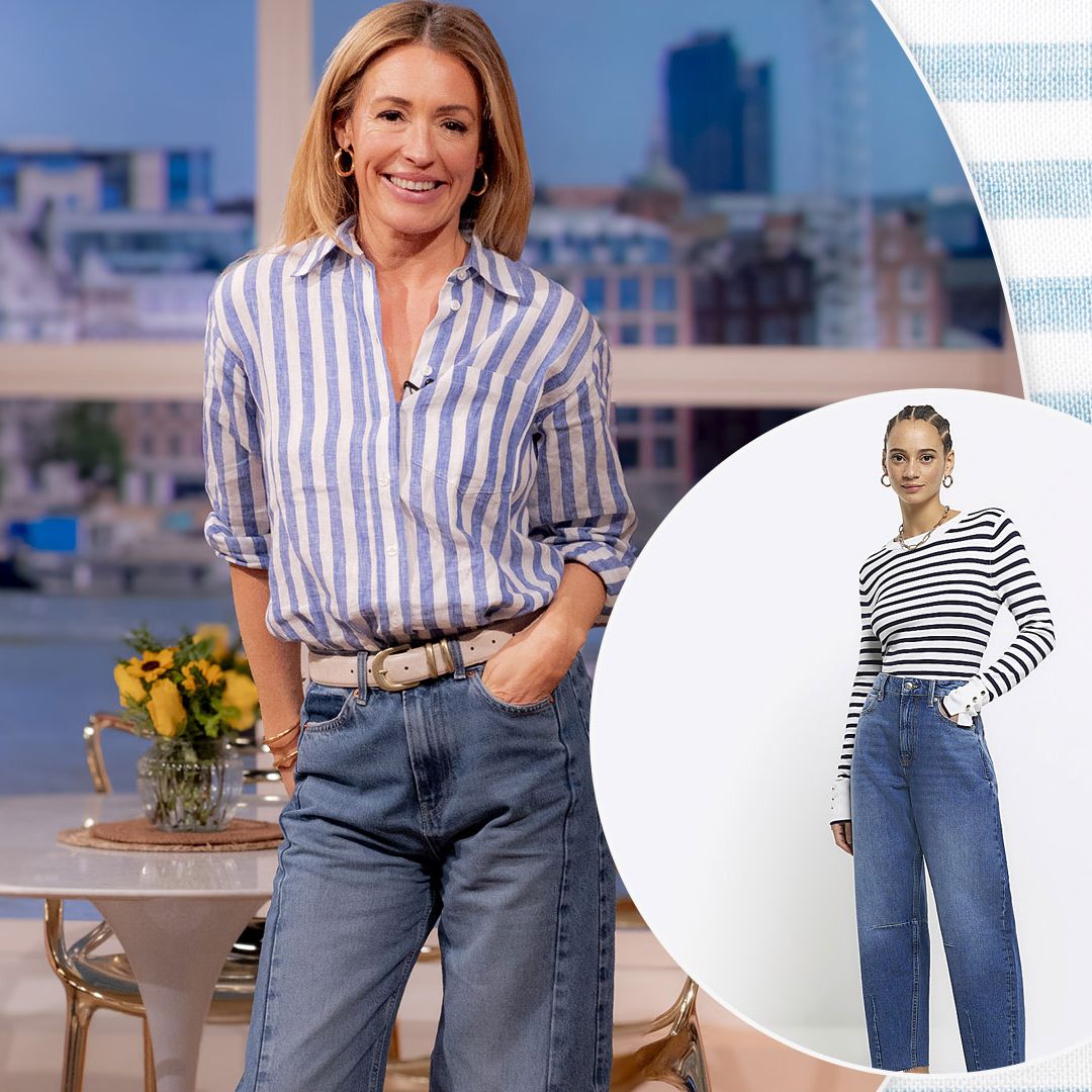 Cat Deeley makes a case for the tricky barrel leg jean trend - I'm stealing her style with these high street versions