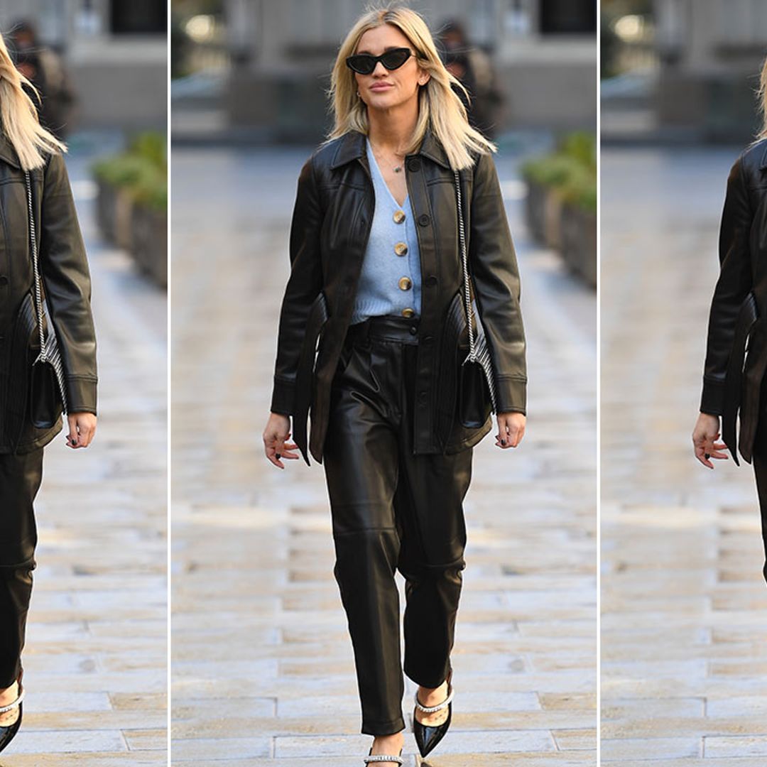 Ashley Roberts' chic leather trouser suit is more affordable than you might think