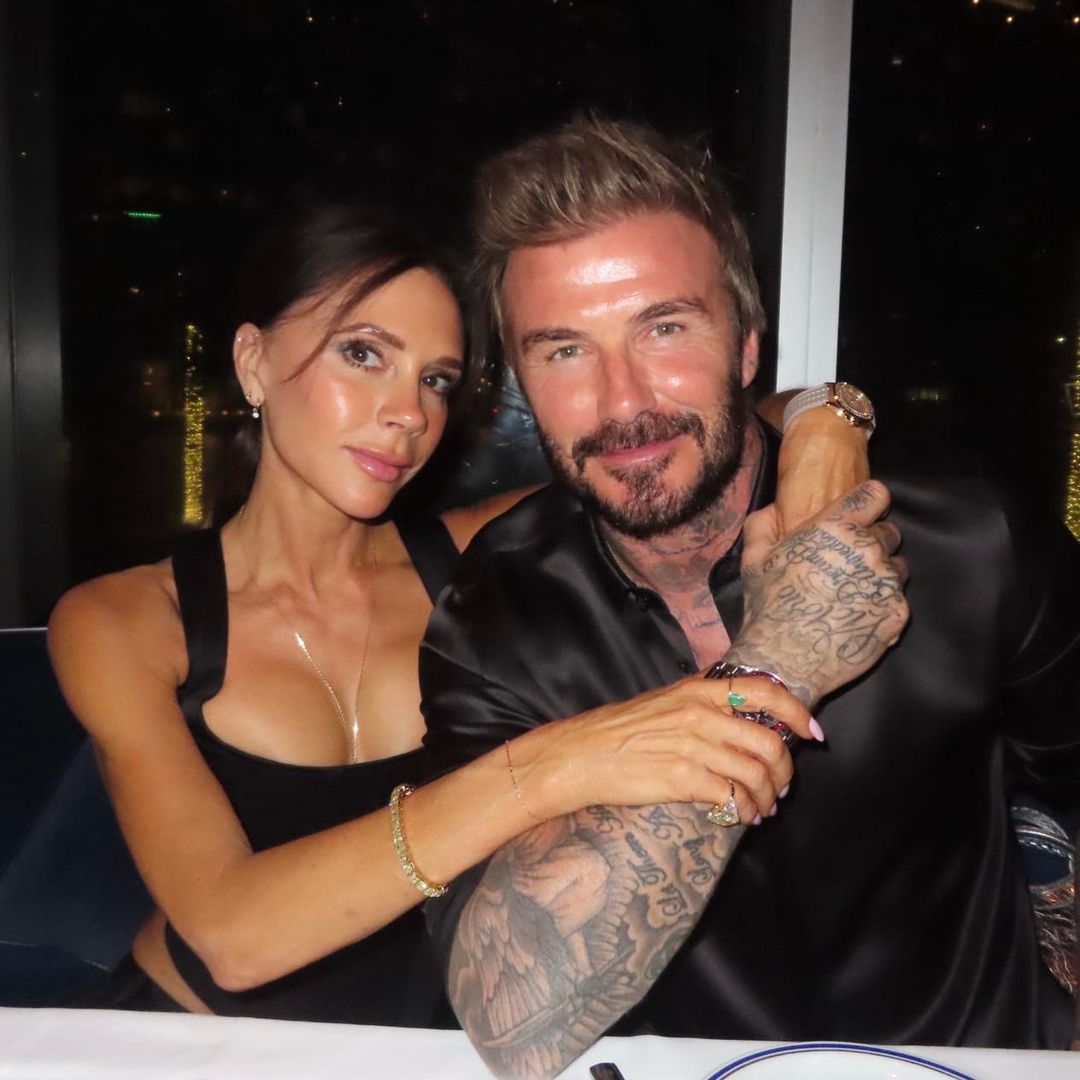 Victoria Beckham steals daughter Harper's corset top for date night