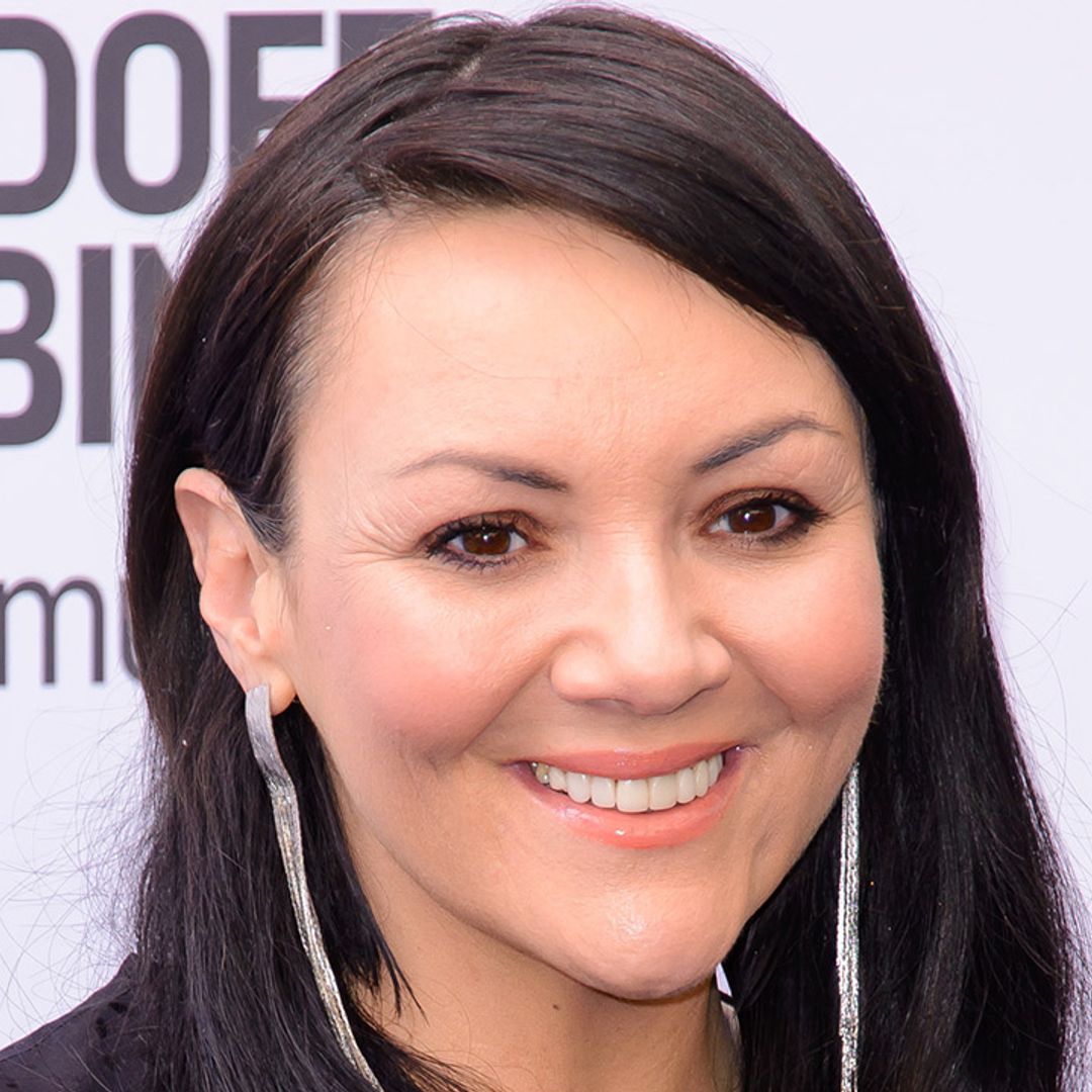 Martine McCutcheon looks flawless in form-fitting leather trousers