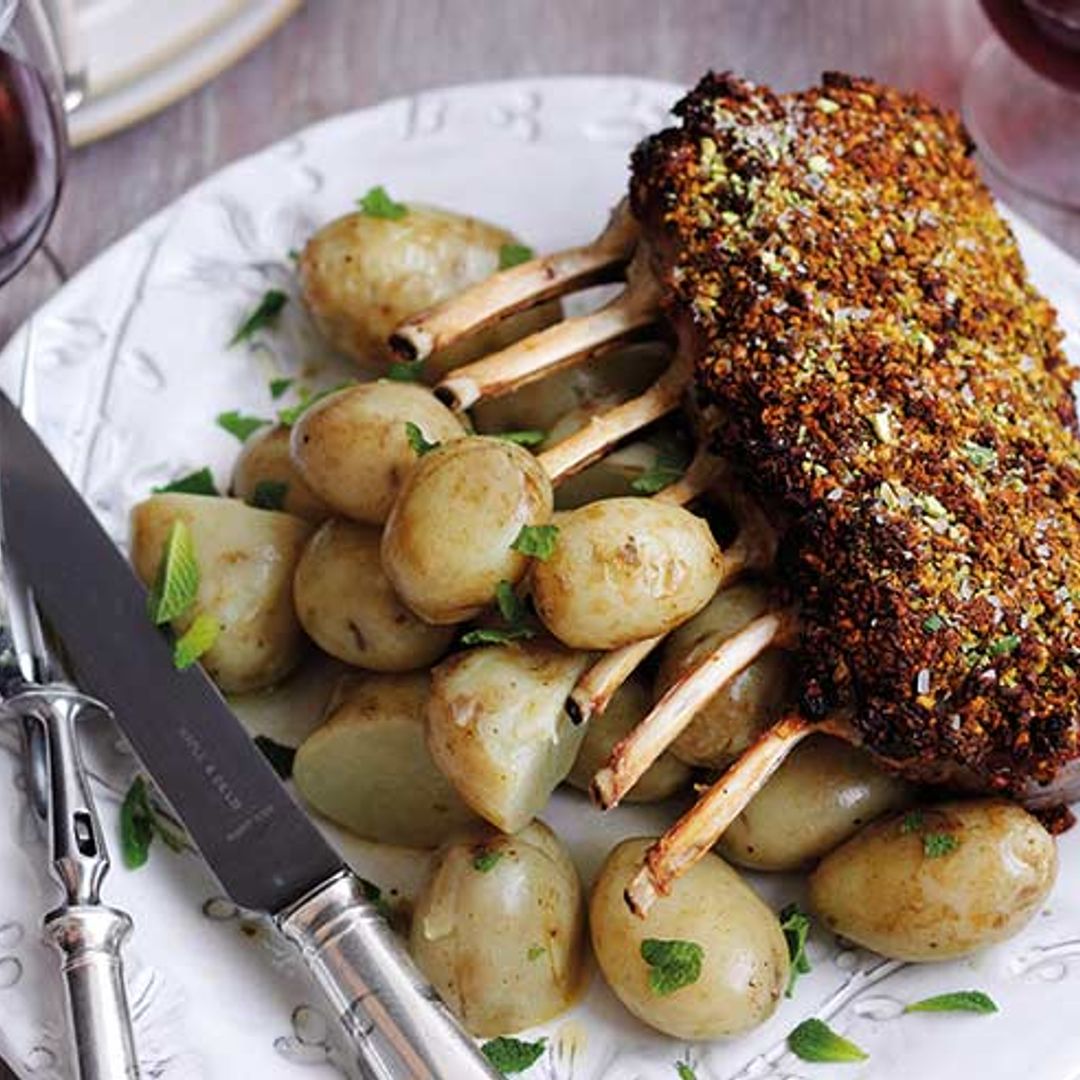 Recipe of the Week: Persian crusted rack of lamb with minted Jersey Royals