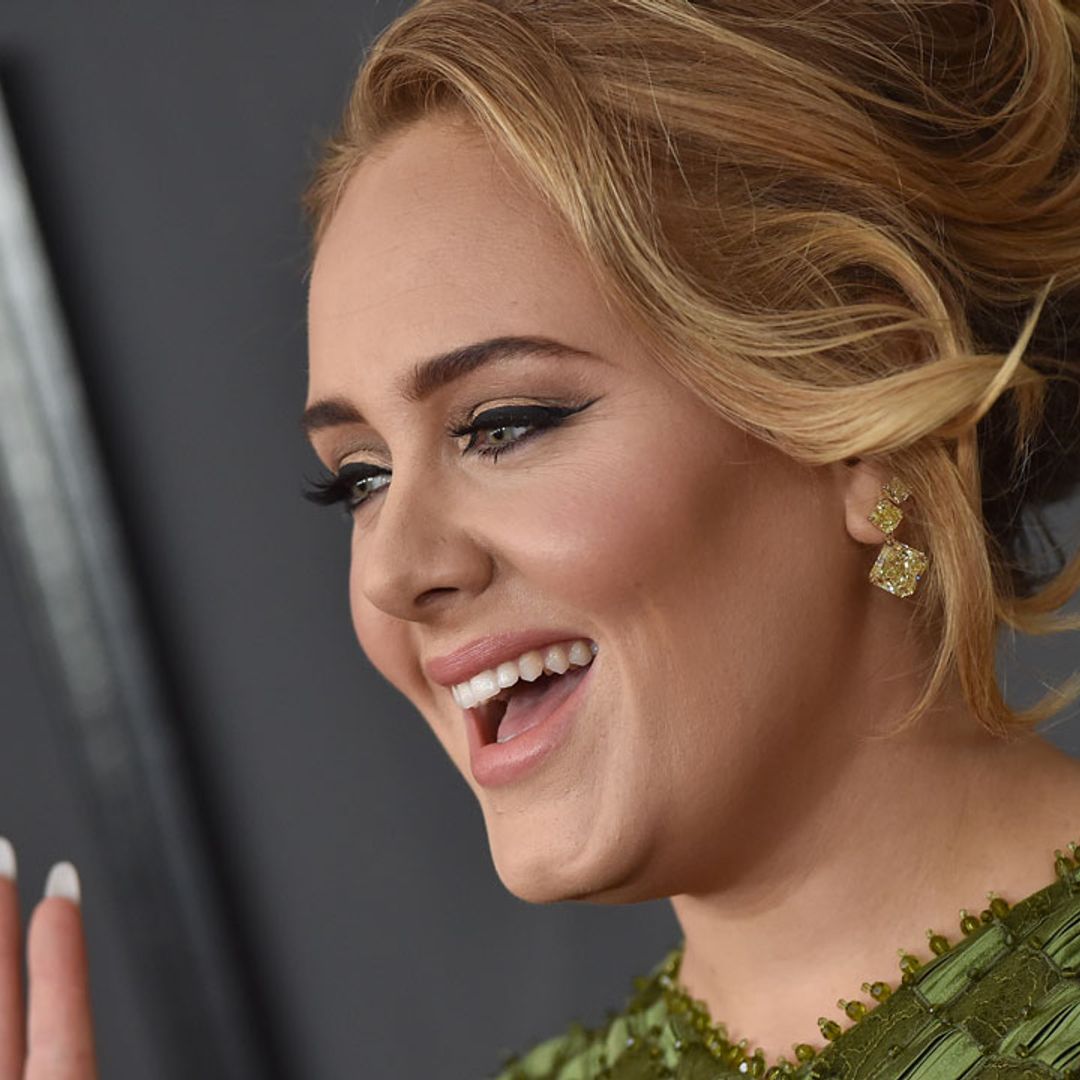 Adele shows off Hollywood transformation in glamorous black dress