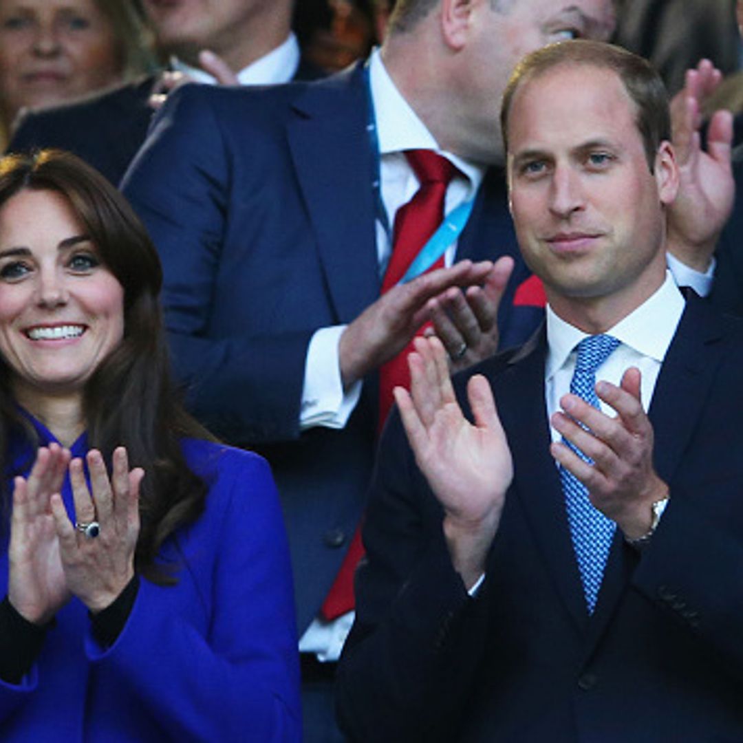 Kate Middleton is stylish with Prince William and Prince Harry at Rugby match