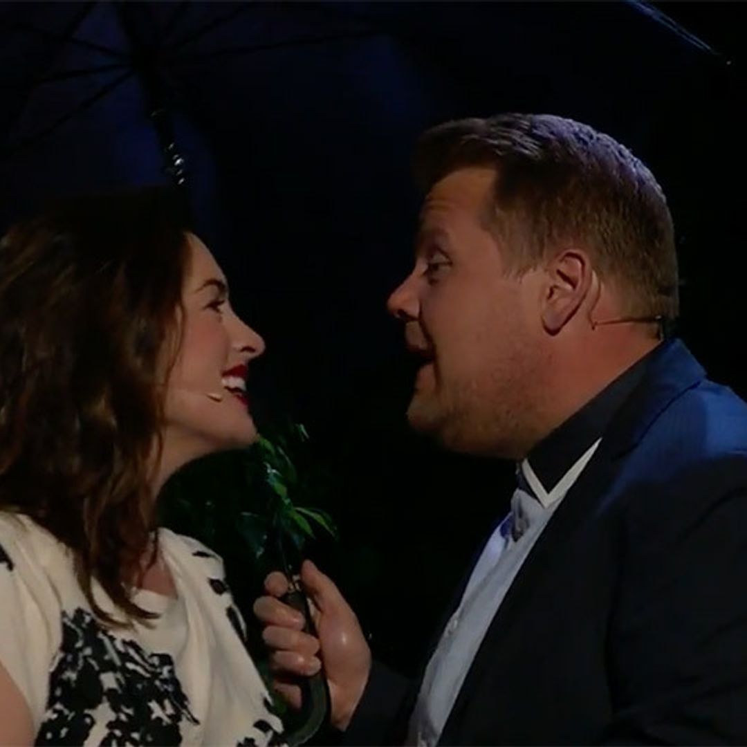 Watch: James Corden and Anne Hathaway turn pop songs into a romantic comedy