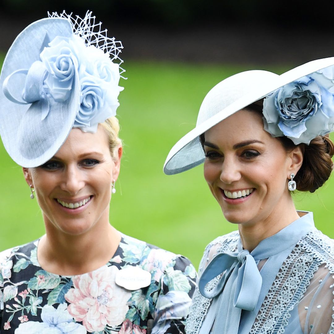 Zara Tindall happily greets royal family at Ascot in stunning Zimmermann dress