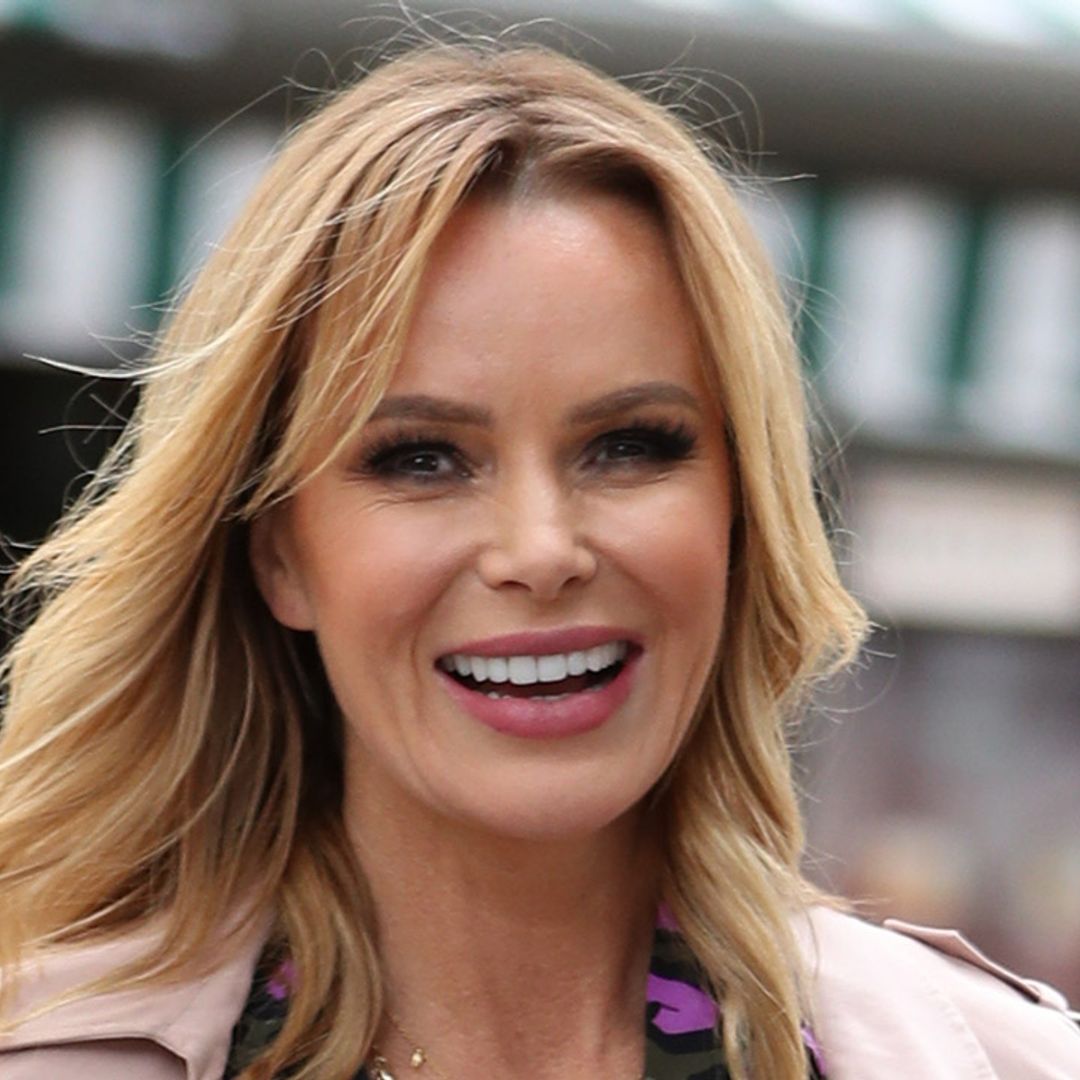 Amanda Holden is classically stylish in sparkly Sandro black blouse