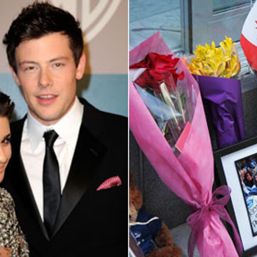 'Crushed' Lea Michele visits Cory Monteith's hotel memorial
