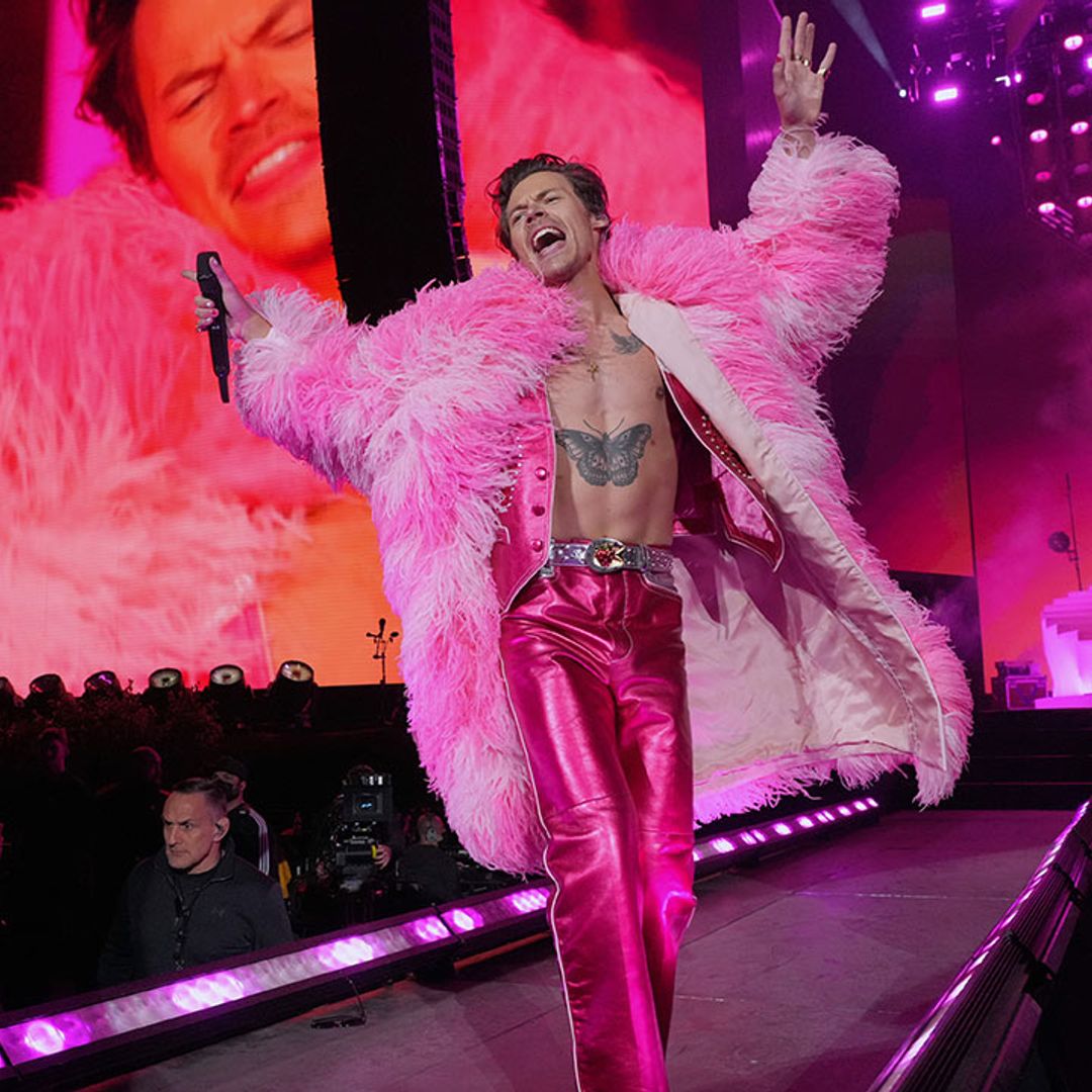 Harry Styles' most stylish moments: from pink feathers at Coachella to  black leather Gucci suits | HELLO!