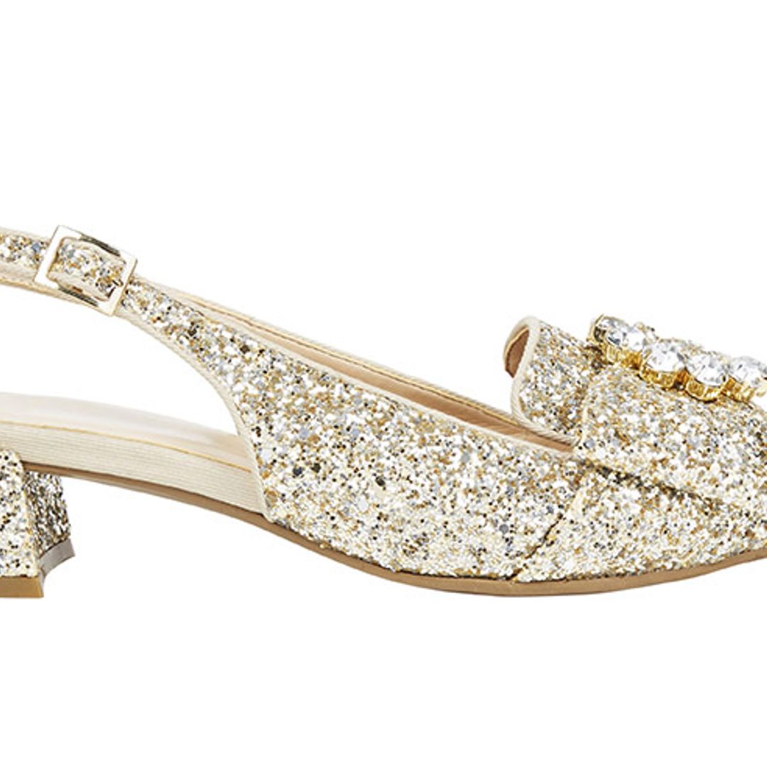 These £35 Marks & Spencer gold glitter shoes are exactly what you need for your work Christmas party