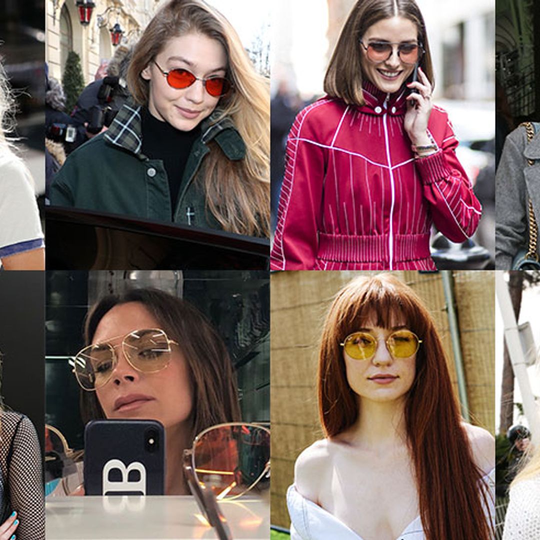 Coloured tinted sunglasses are everywhere right now, and we’re loving them
