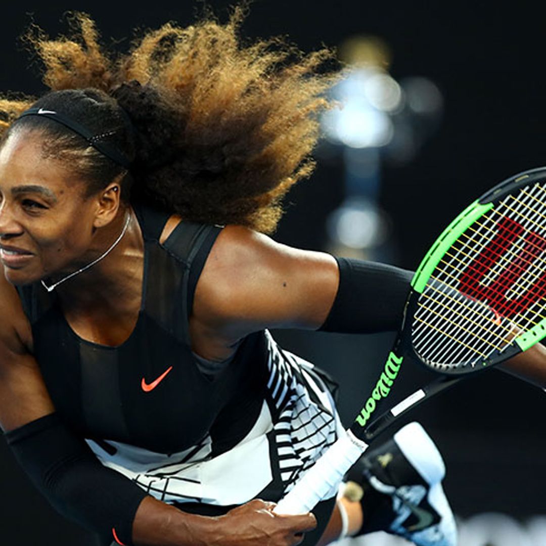 Heavily-pregnant Serena Williams is still playing tennis: watch video