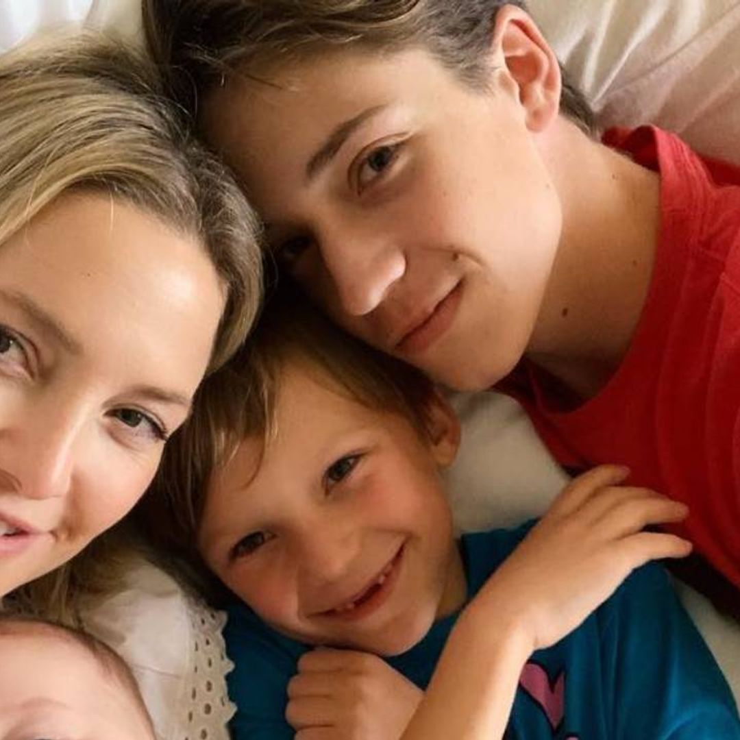 Kate Hudson becomes a stage mum in fun family video with sons Ryder and Bingham