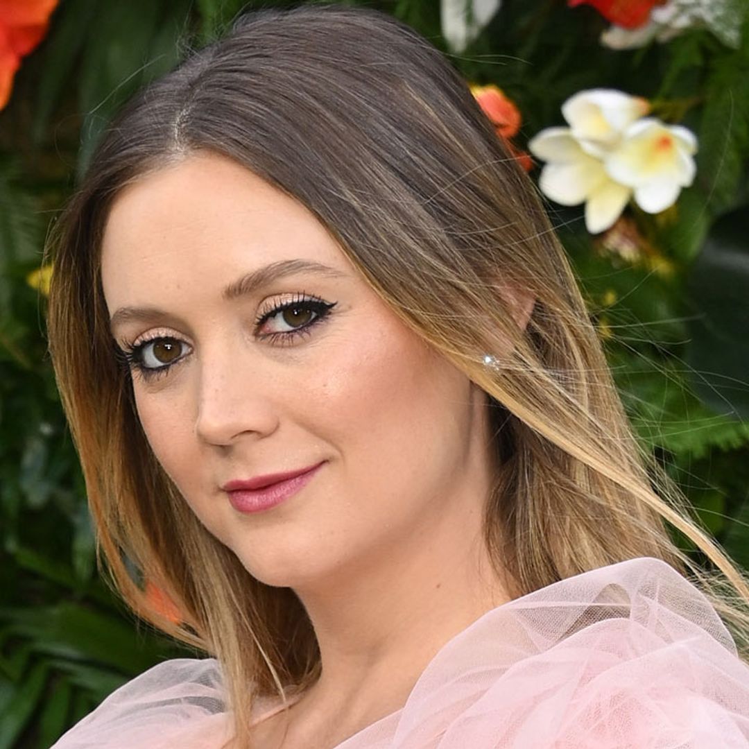 Radiant Billie Lourd highlights her baby bump in dazzling chainmail mini dress