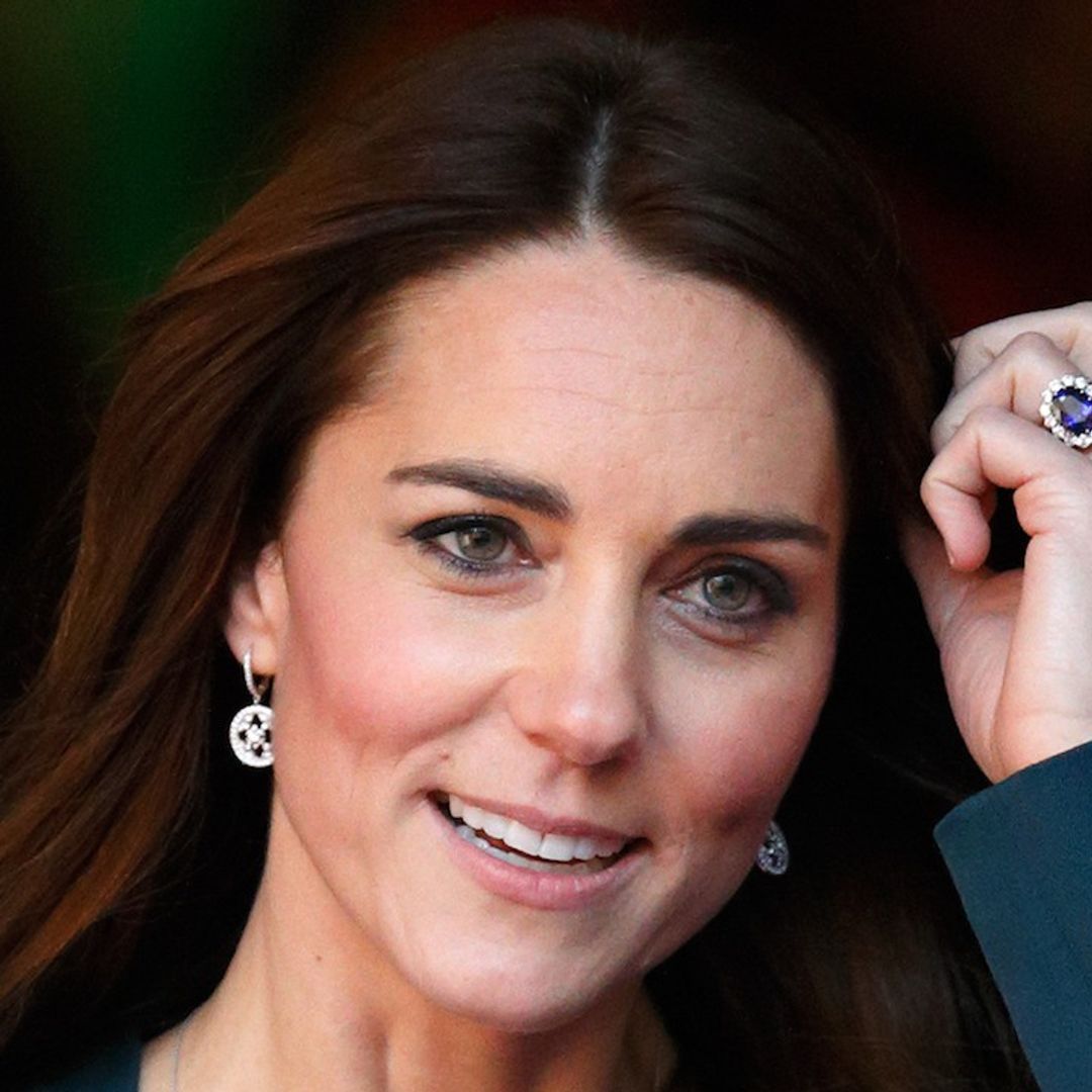Kate Middleton pictured without engagement ring as she self-isolates at home